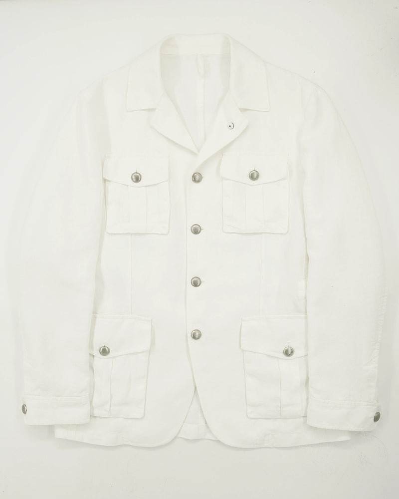 LBM Safari Jacket Pure Linen White