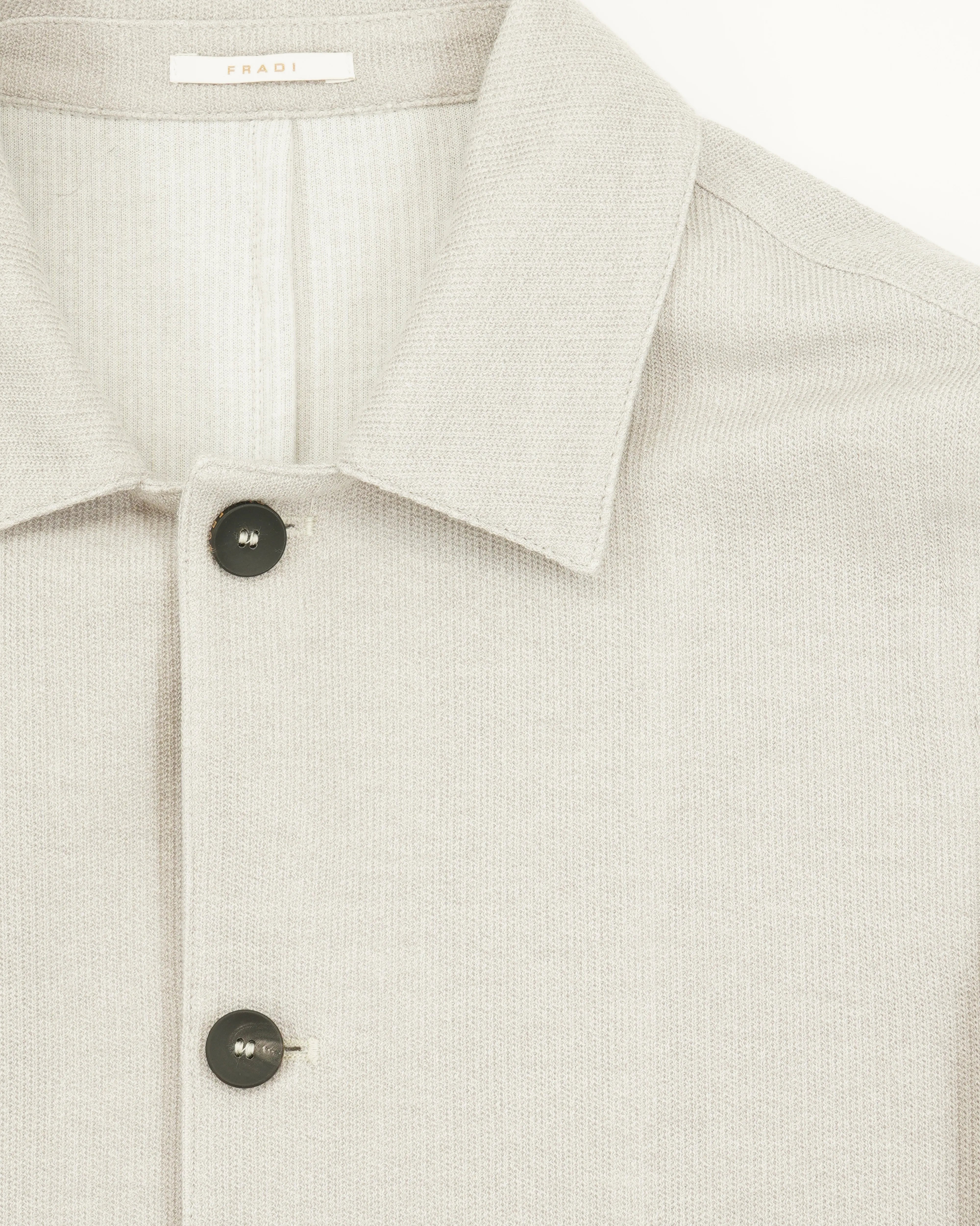 Fradi Overshirt Pure Cotton Knit Light Grey