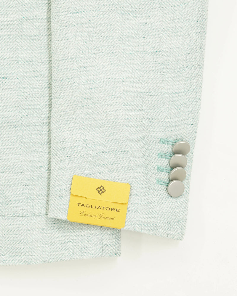 Tagliatore Jacket Linen Cotton Light Green