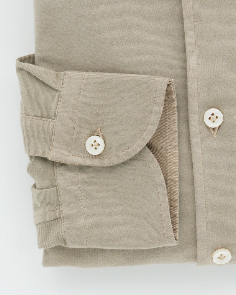 Sonrisa Shirt Washed Cotton Jersey Beige