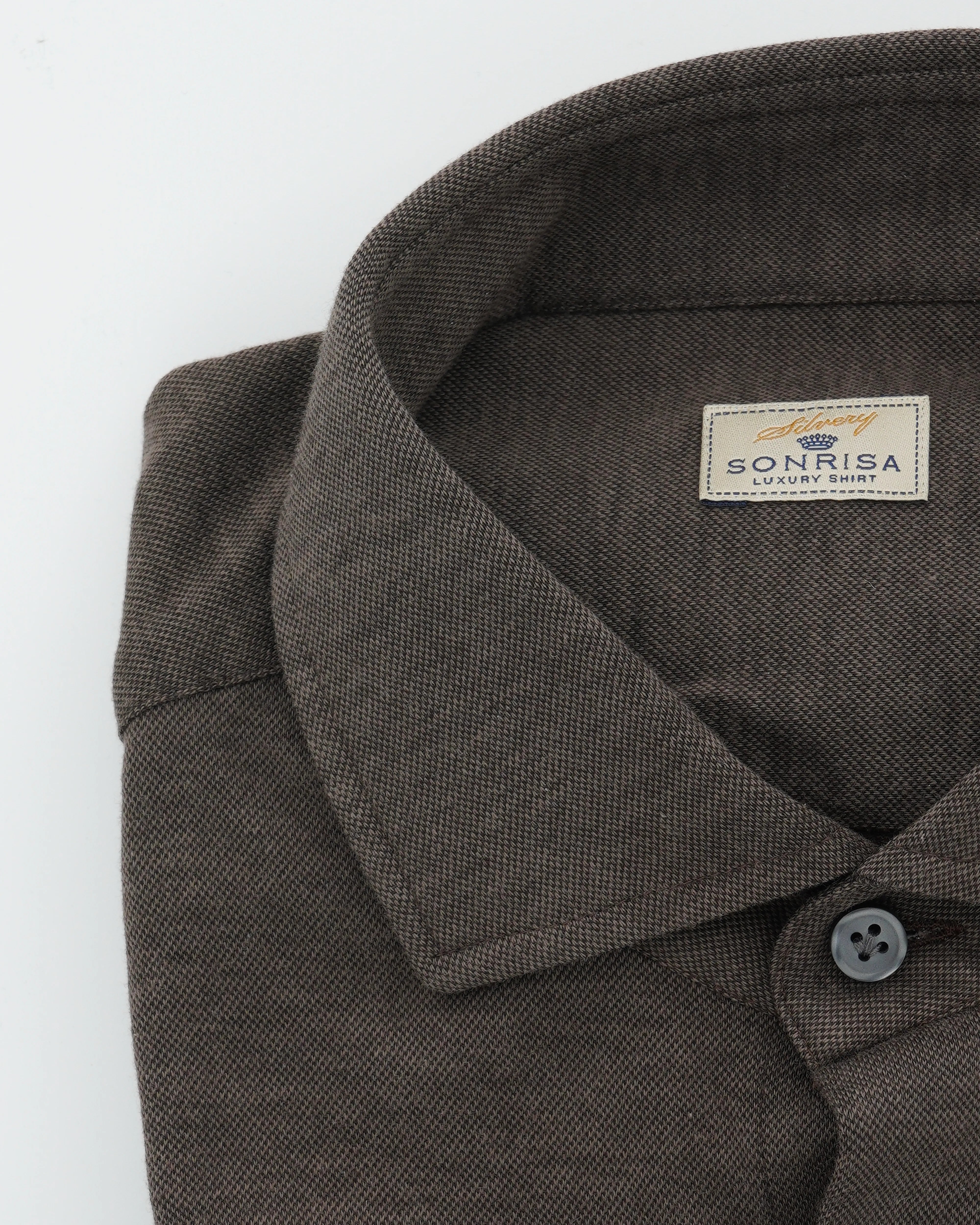 Sonrisa Shirt Lyocell Stretch Jersey Brown