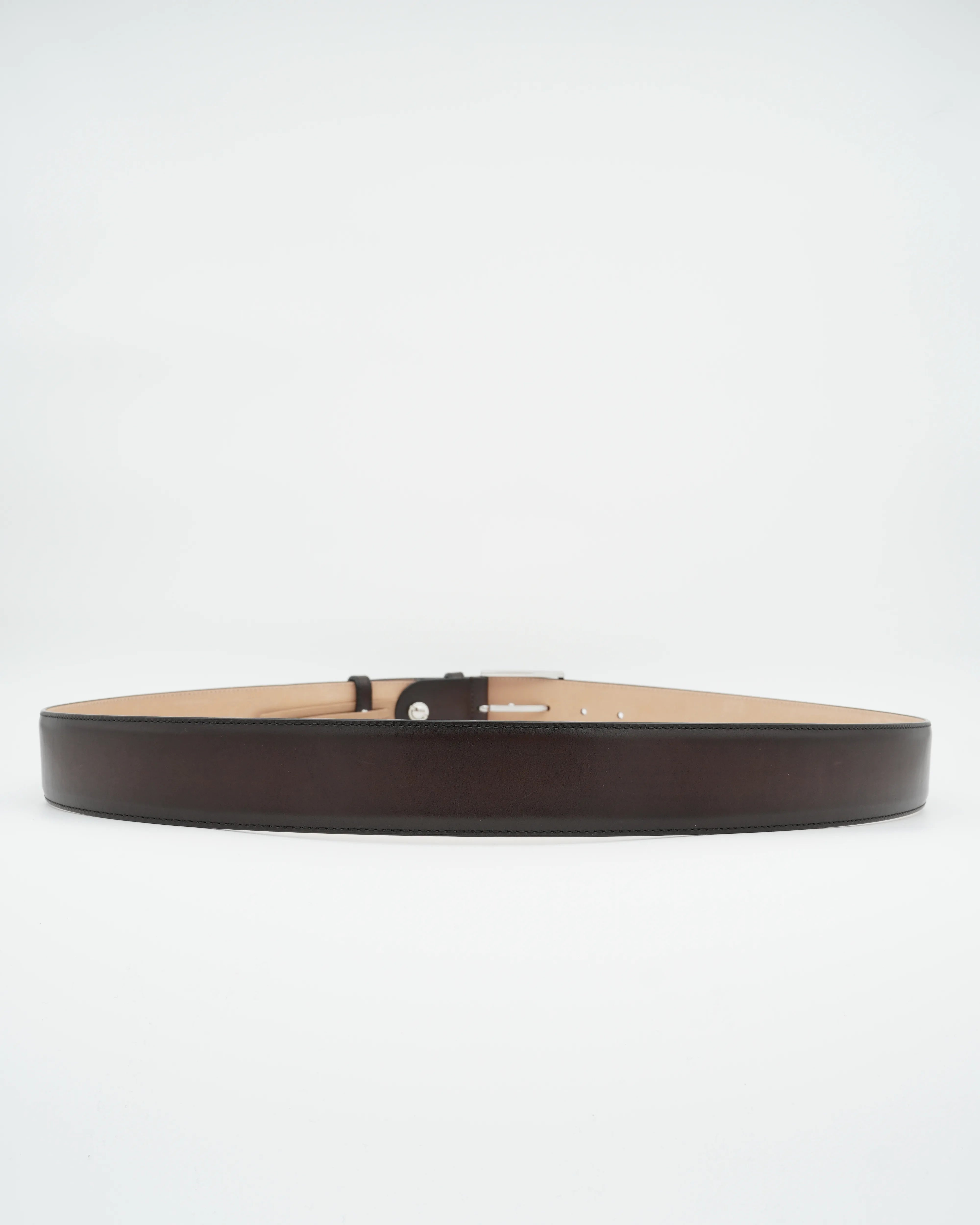 Doucals Belt Adjustable Leather Dark Brown