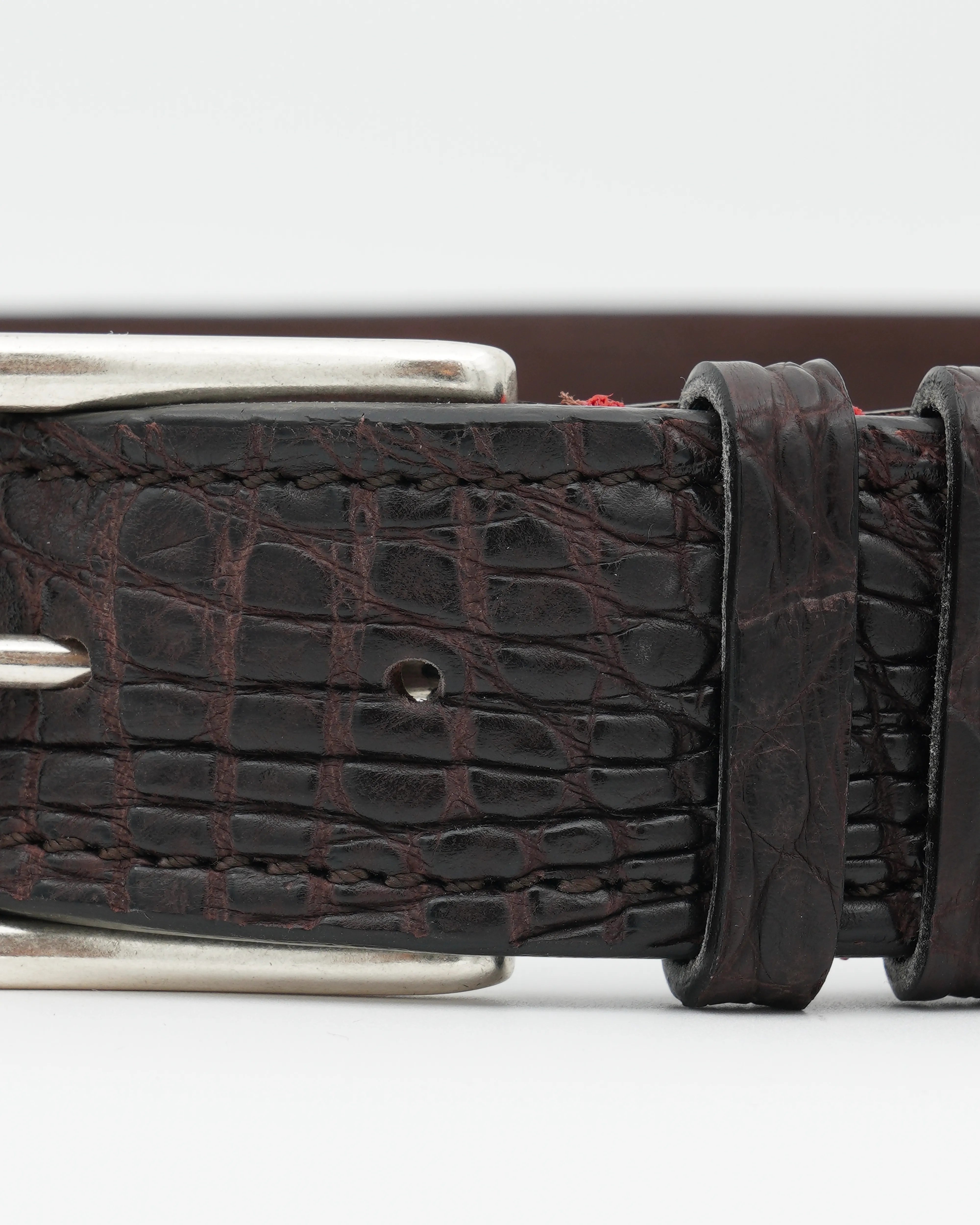 Gavazzeni Belt Crocodile Dark Brown