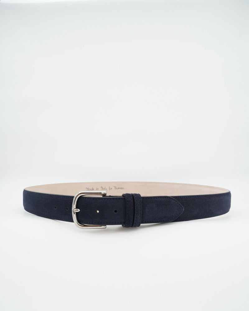 Thomas Belt Adjustable Suede Navy