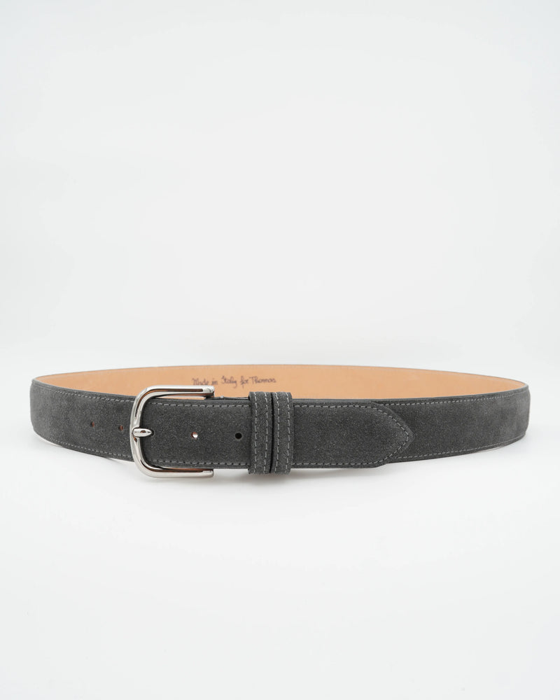 Thomas Belt Adjustable Suede Gray