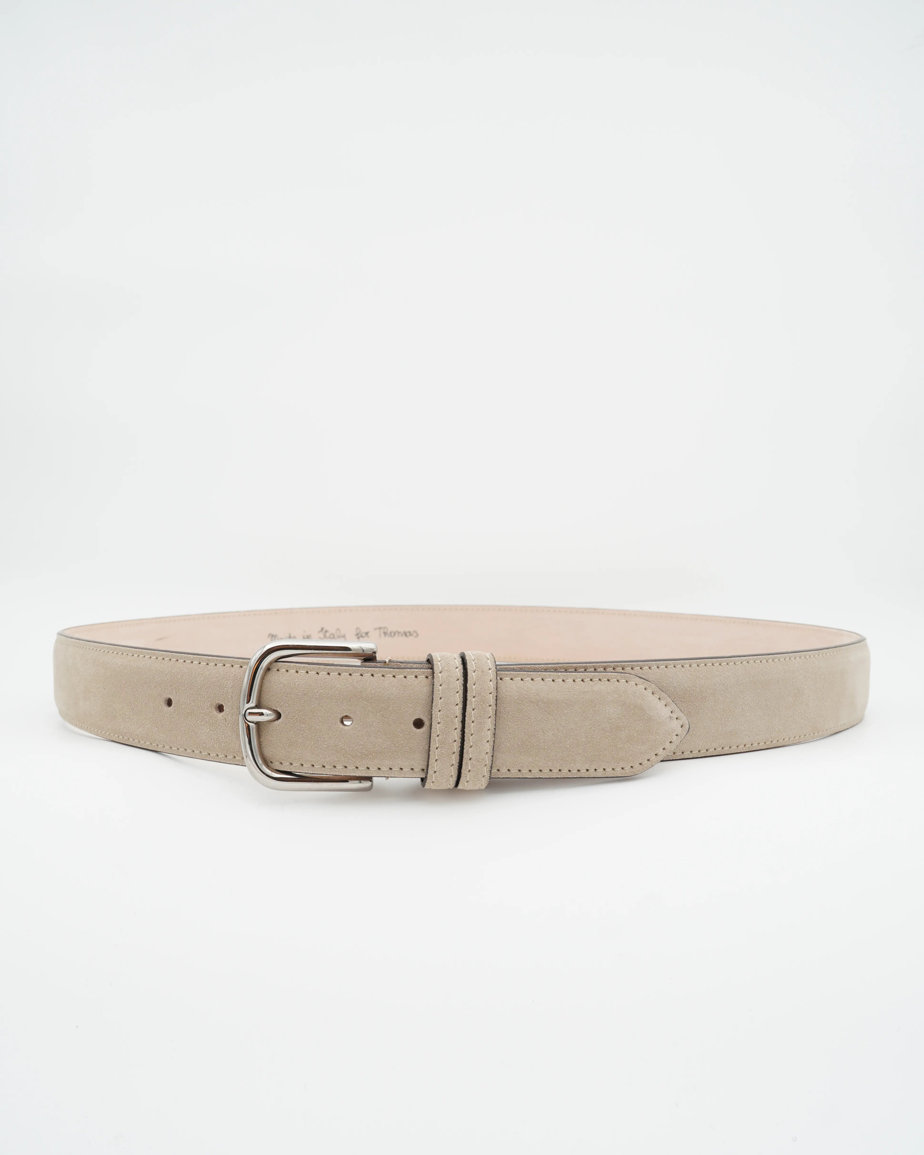 Thomas Belt Adjustable Suede Light Beige