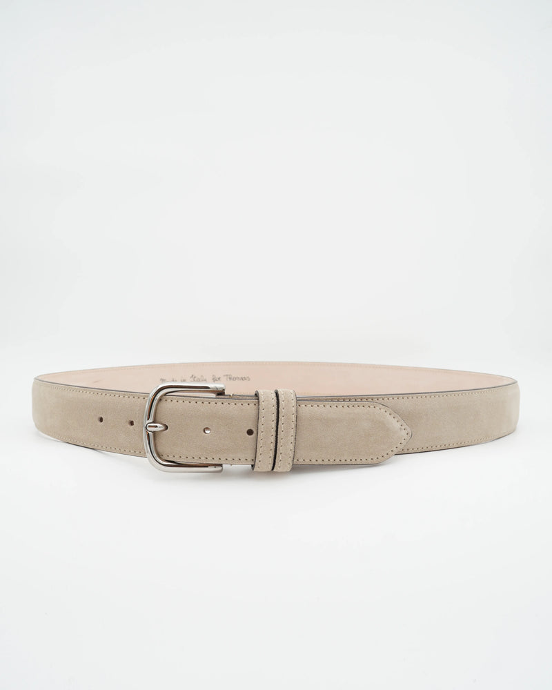 Thomas Belt Adjustable Suede Light Beige