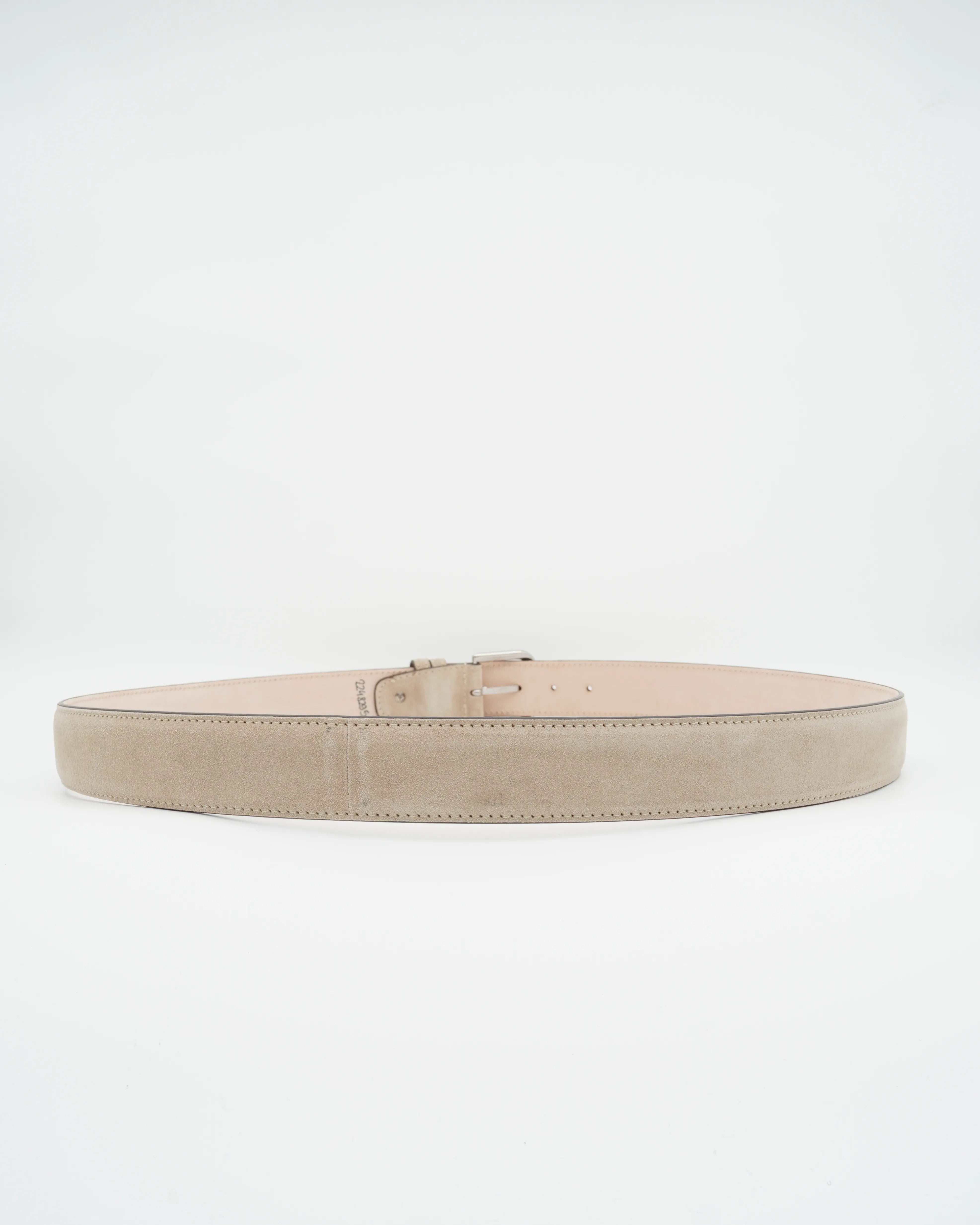 Thomas Belt Adjustable Suede Light Beige