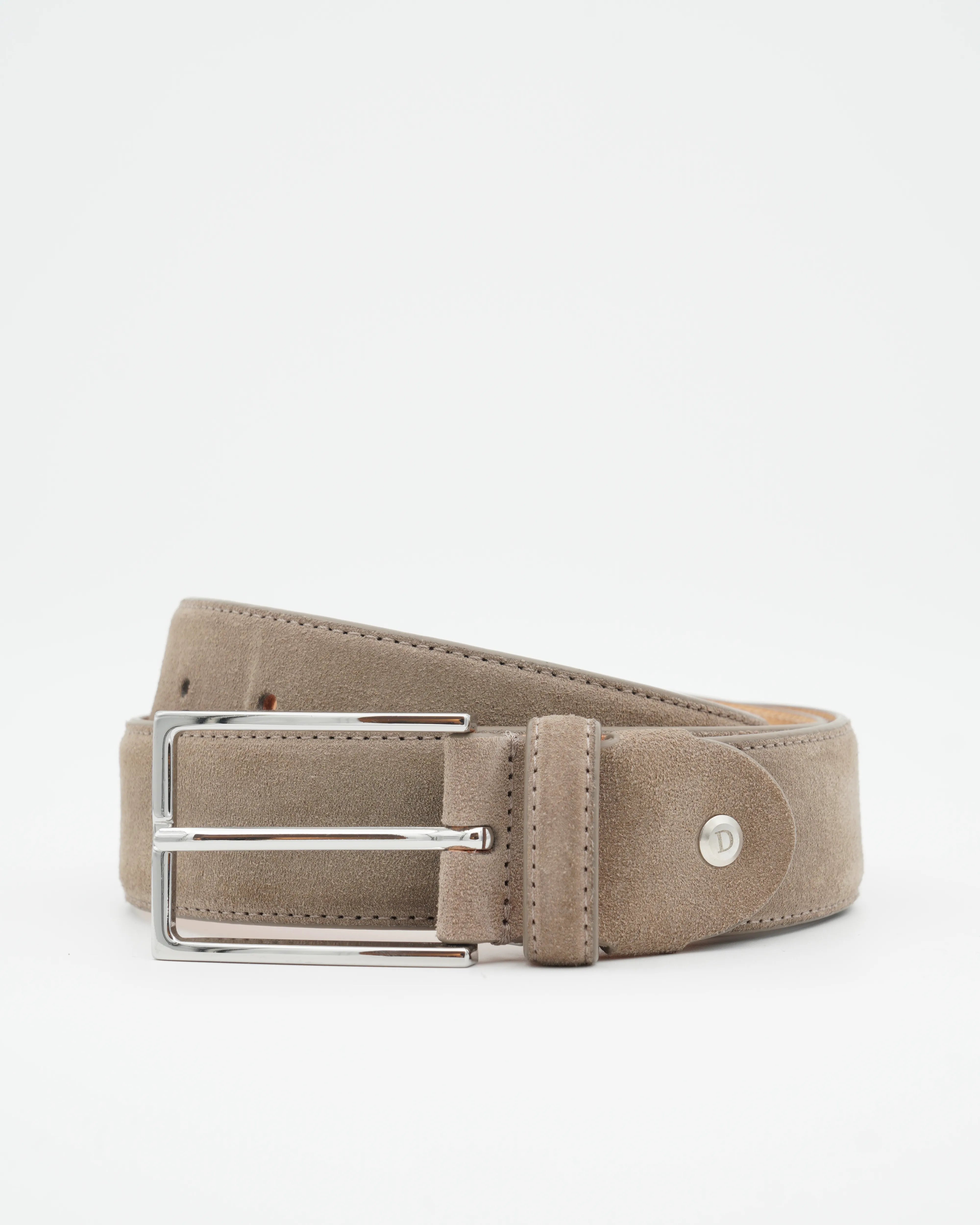 Doucals Belt Adjustable Soft Suede Light Brown