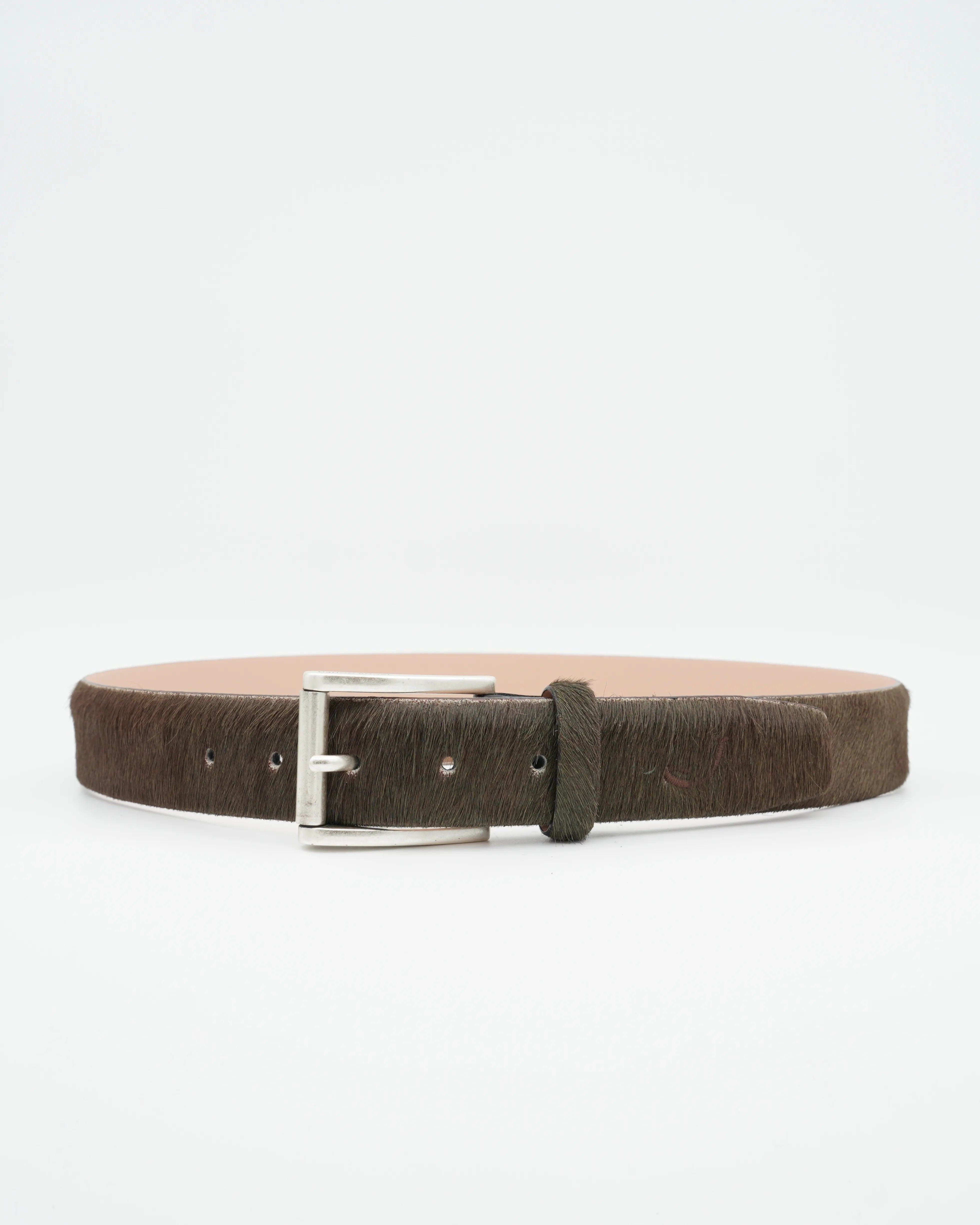 Jacob Cohen Belt Horse Hair Dark Camel