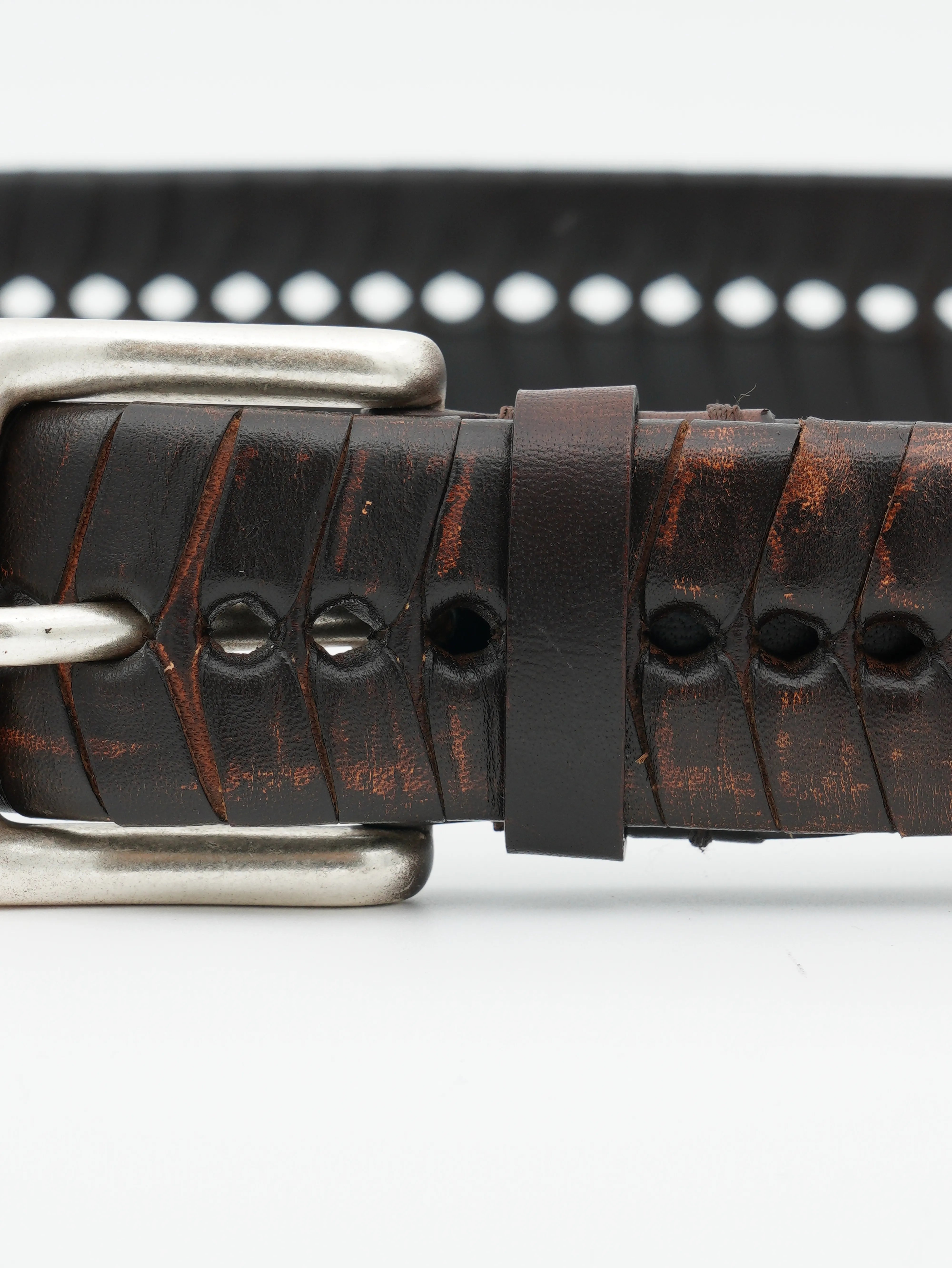 Gavazzeni Belt Perforated Choco