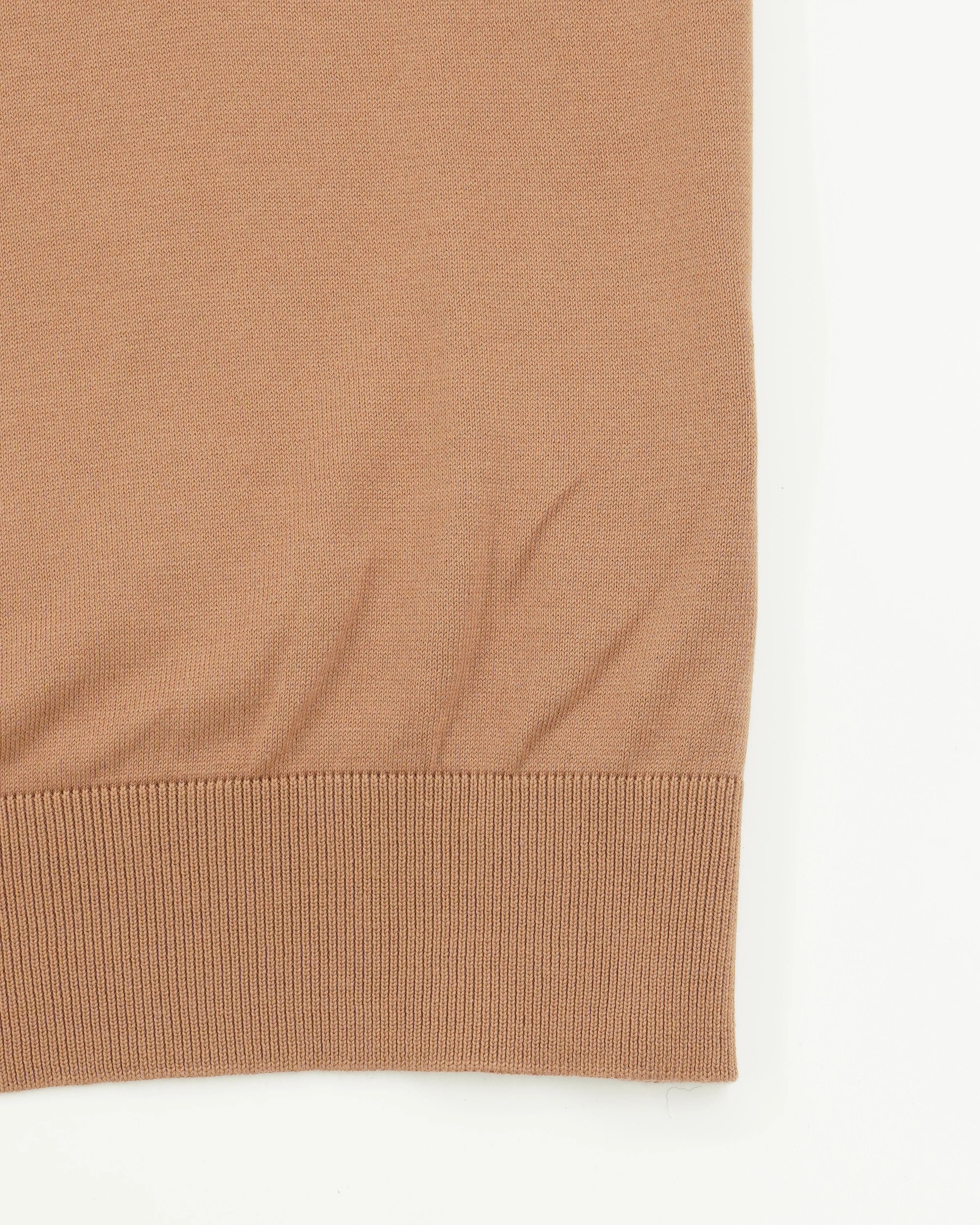 Gran Sasso Knitted T-Shirt Suvin Cotton Camel