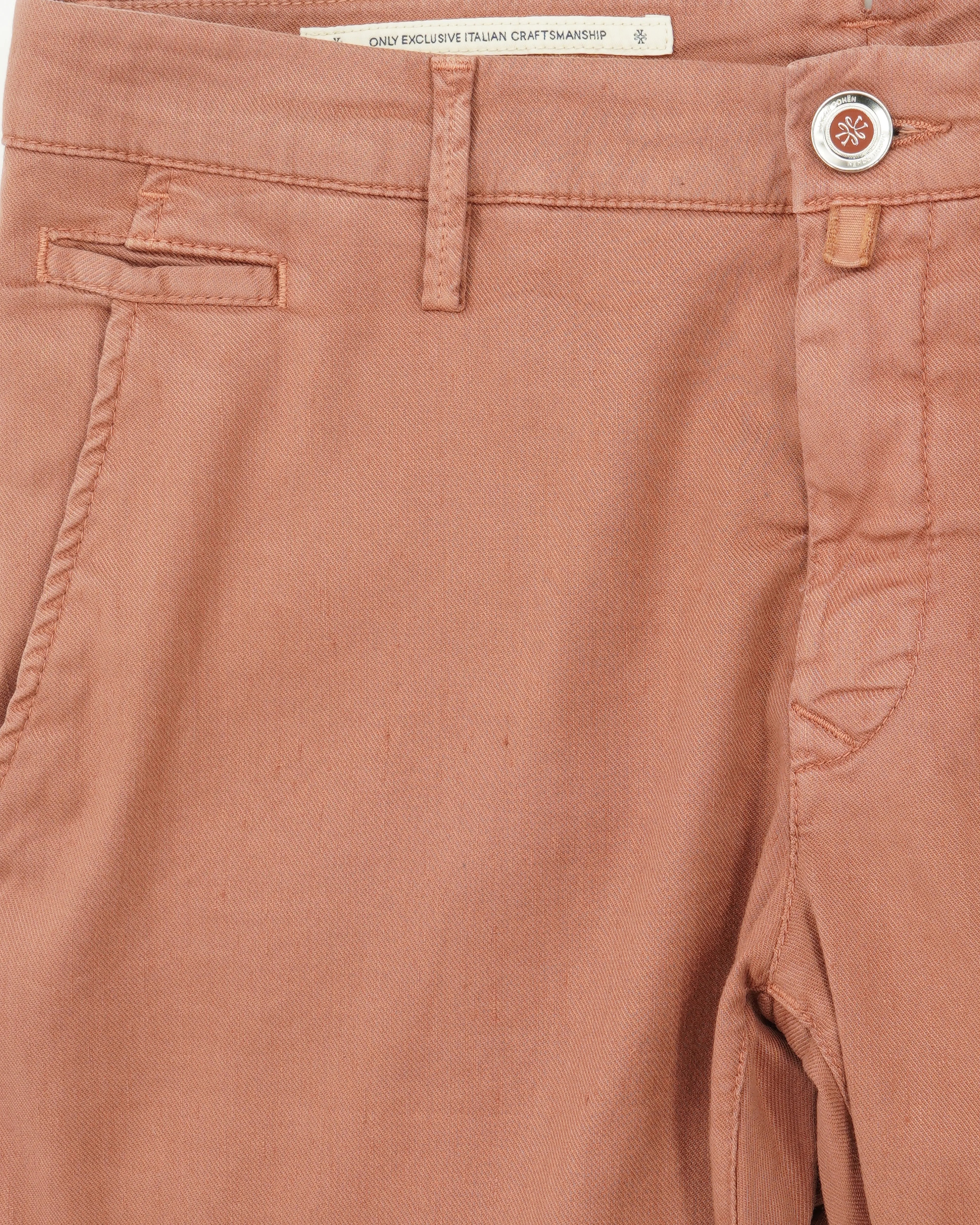 Jacob Cohen Bobby Cotton Linen Stretch Terracotta