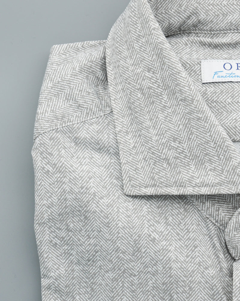 Orian Shirt Ultra Stretch Chevron Light Grey