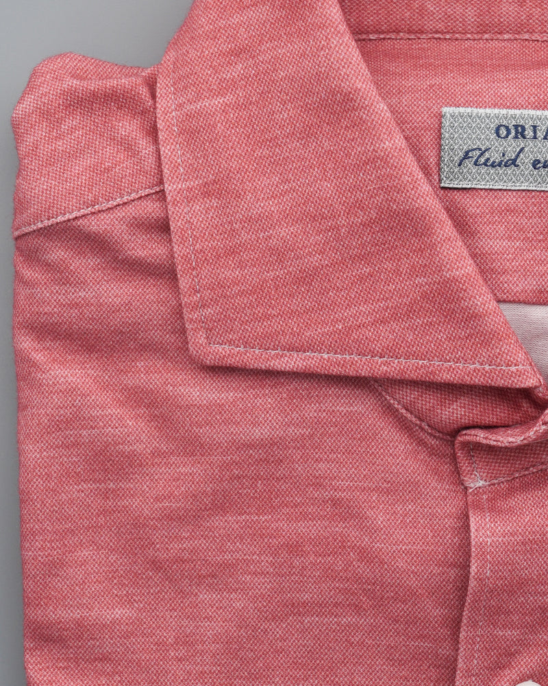 Orian Shirt Cotton Strech Jersey Coral