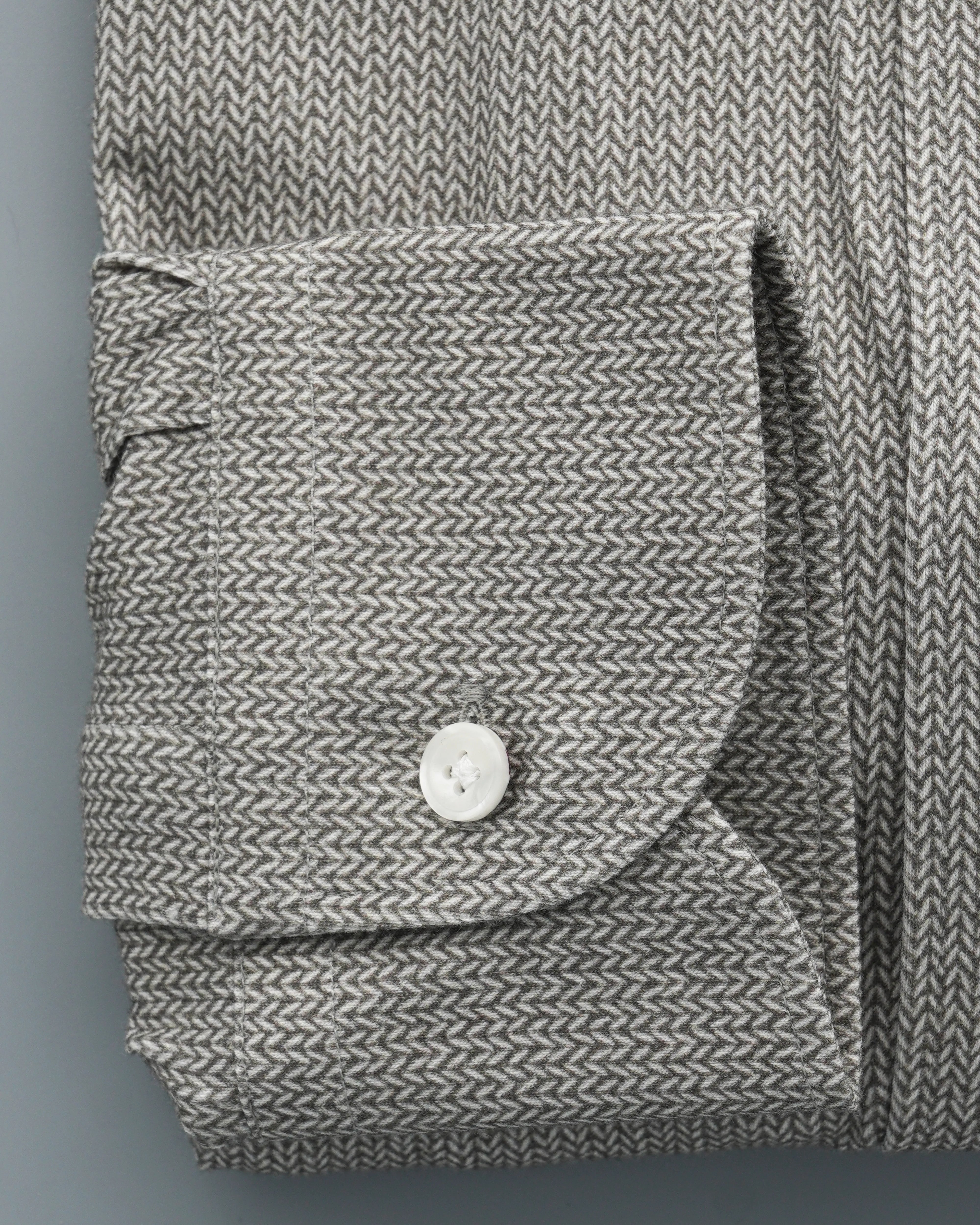 Orian Shirt Cotton Strech Jersey Chevron Warm Grey