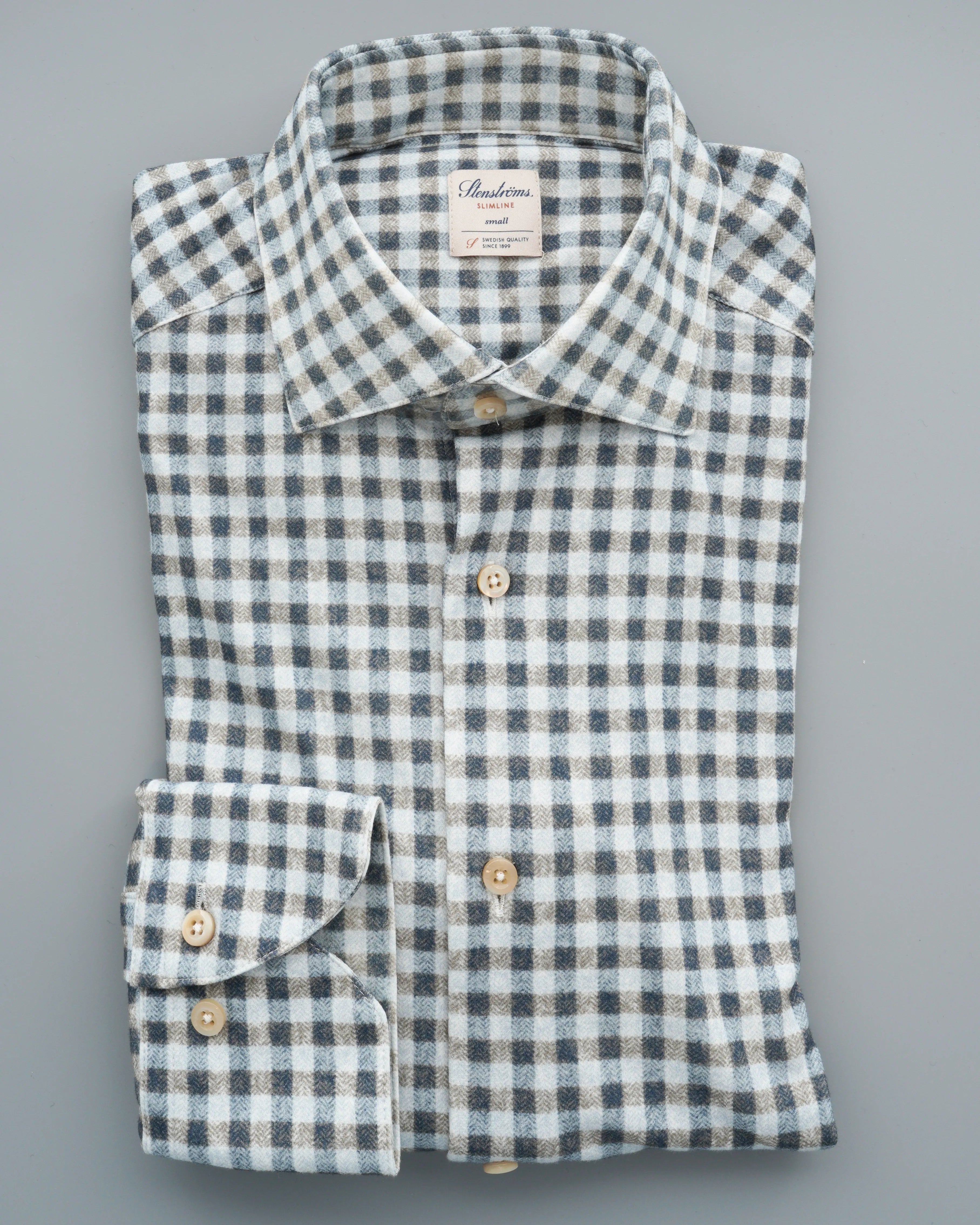 Stenströms Shirt Ultra Soft Stretch Check