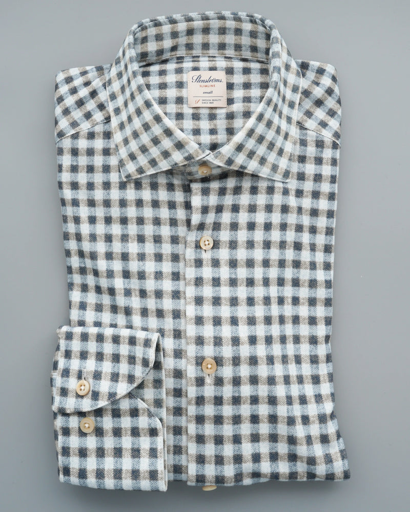Stenströms Shirt Ultra Soft Stretch Check