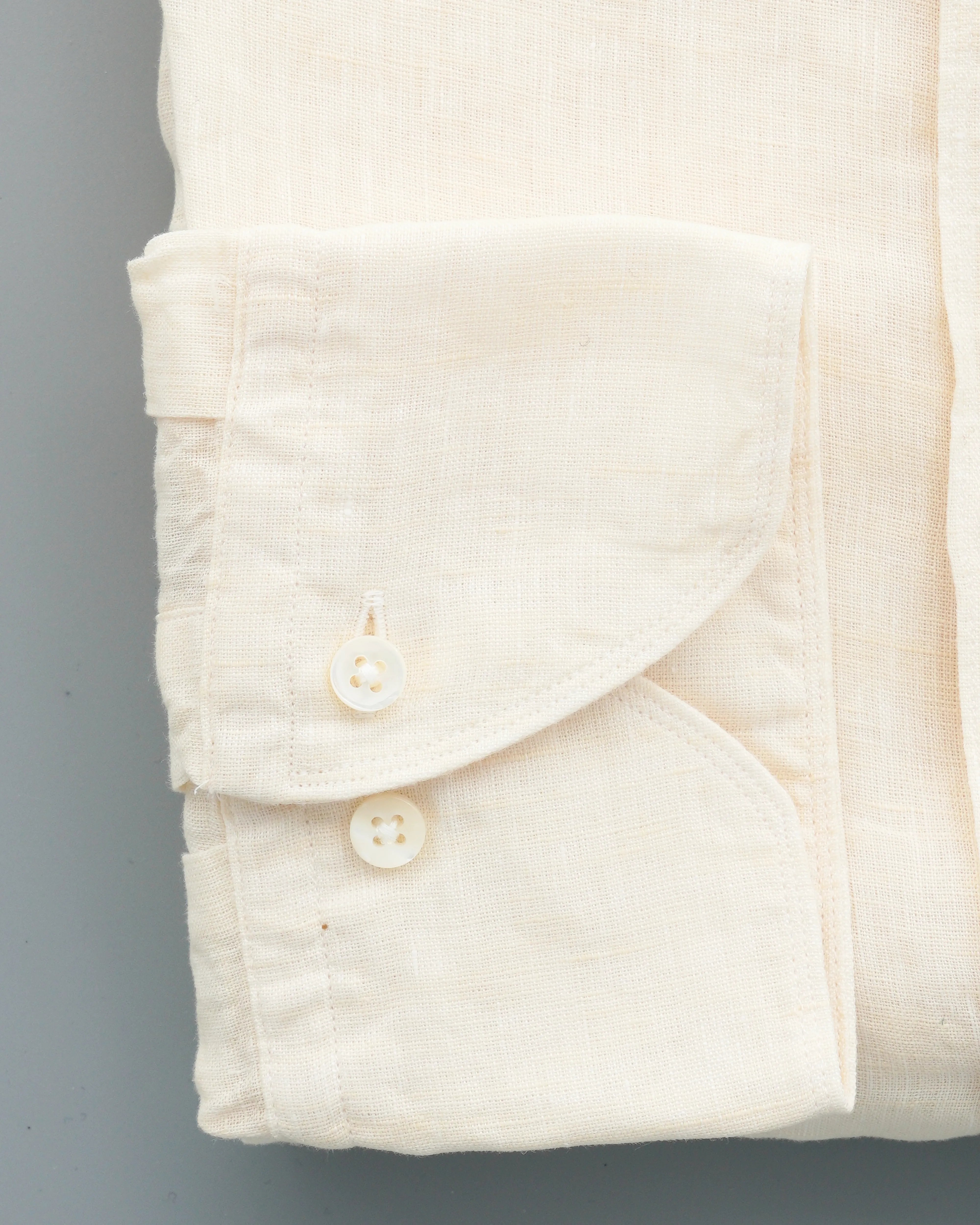 Stenströms Shirt Pure Linen Slim Fit Light Yellow
