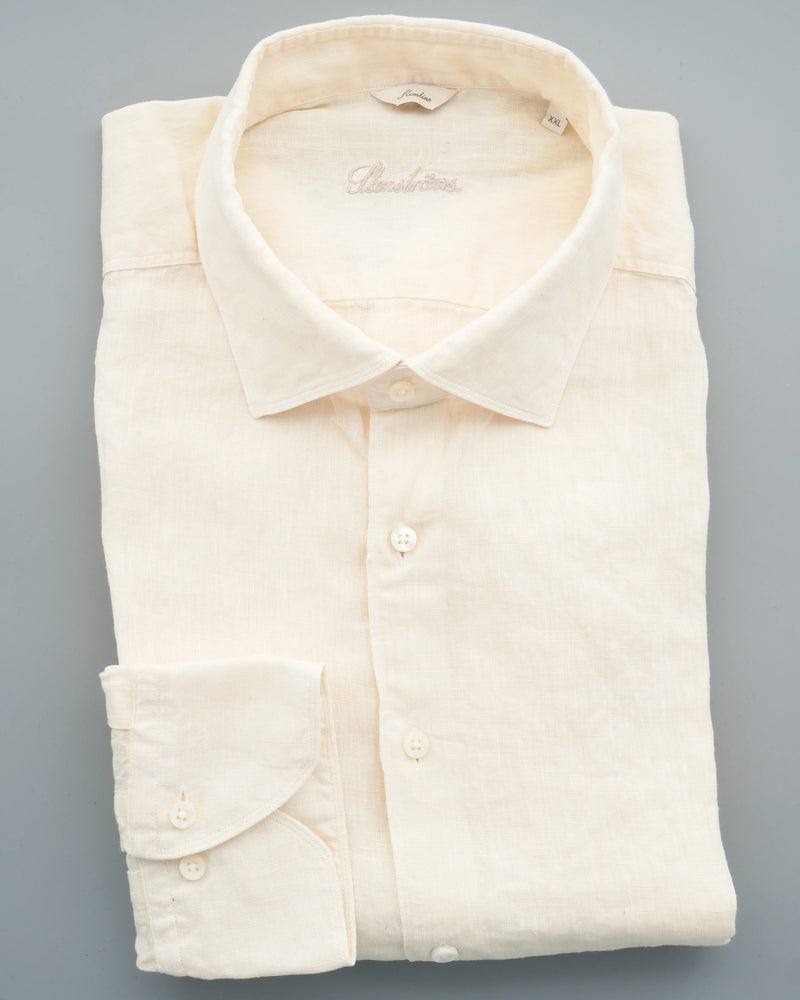 Stenströms Shirt Pure Linen Slim Fit Light Yellow