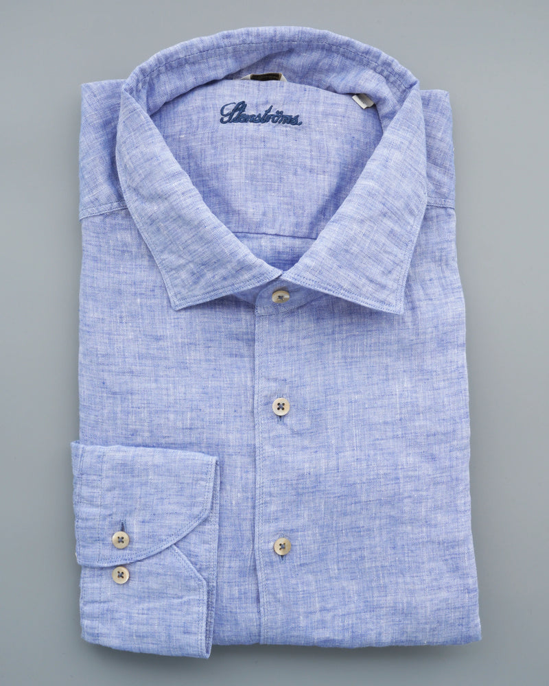 Stenströms Shirt Pure Linen Slim Fit Blue
