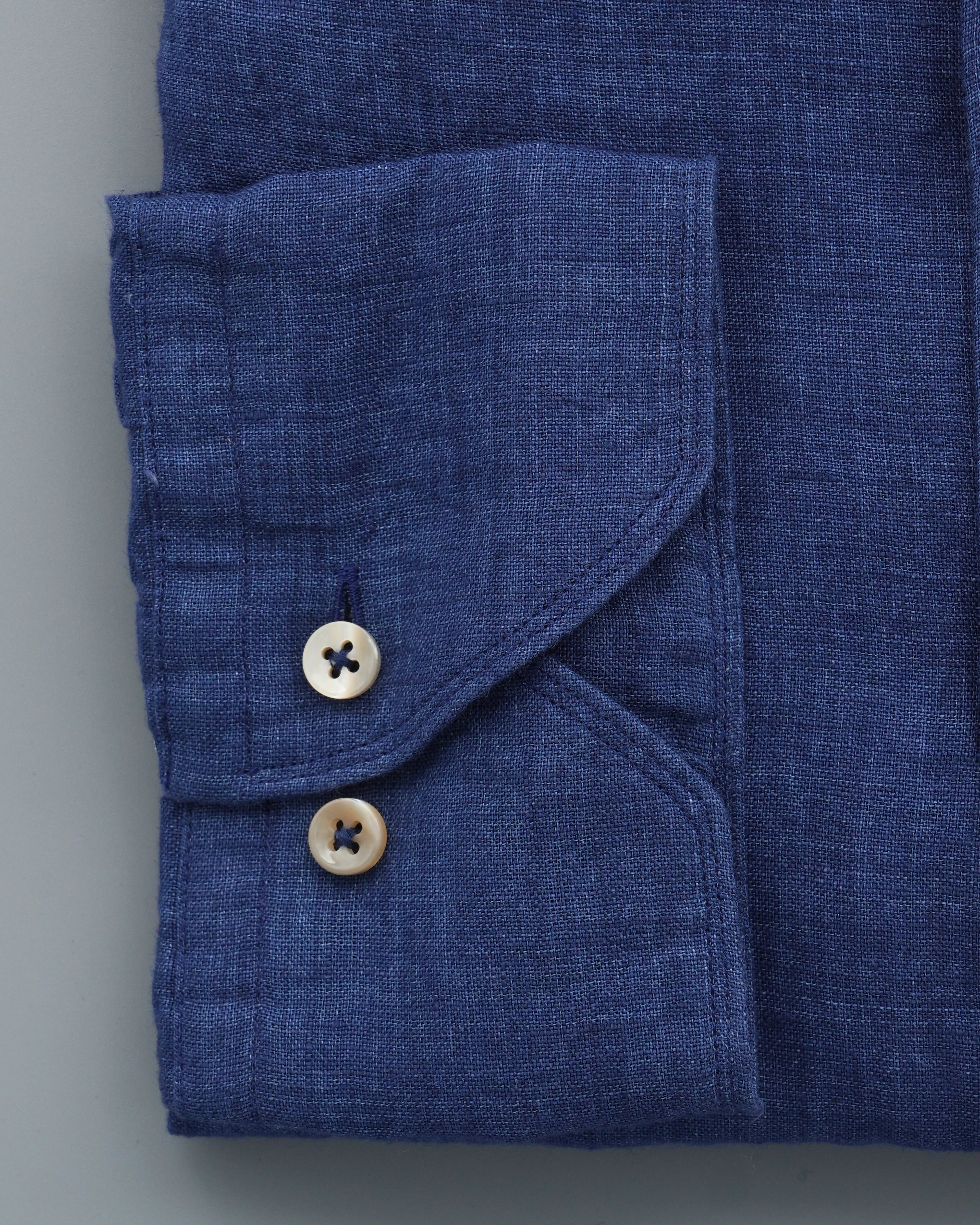Stenströms Shirt Pure Linen Slim Fit Navy