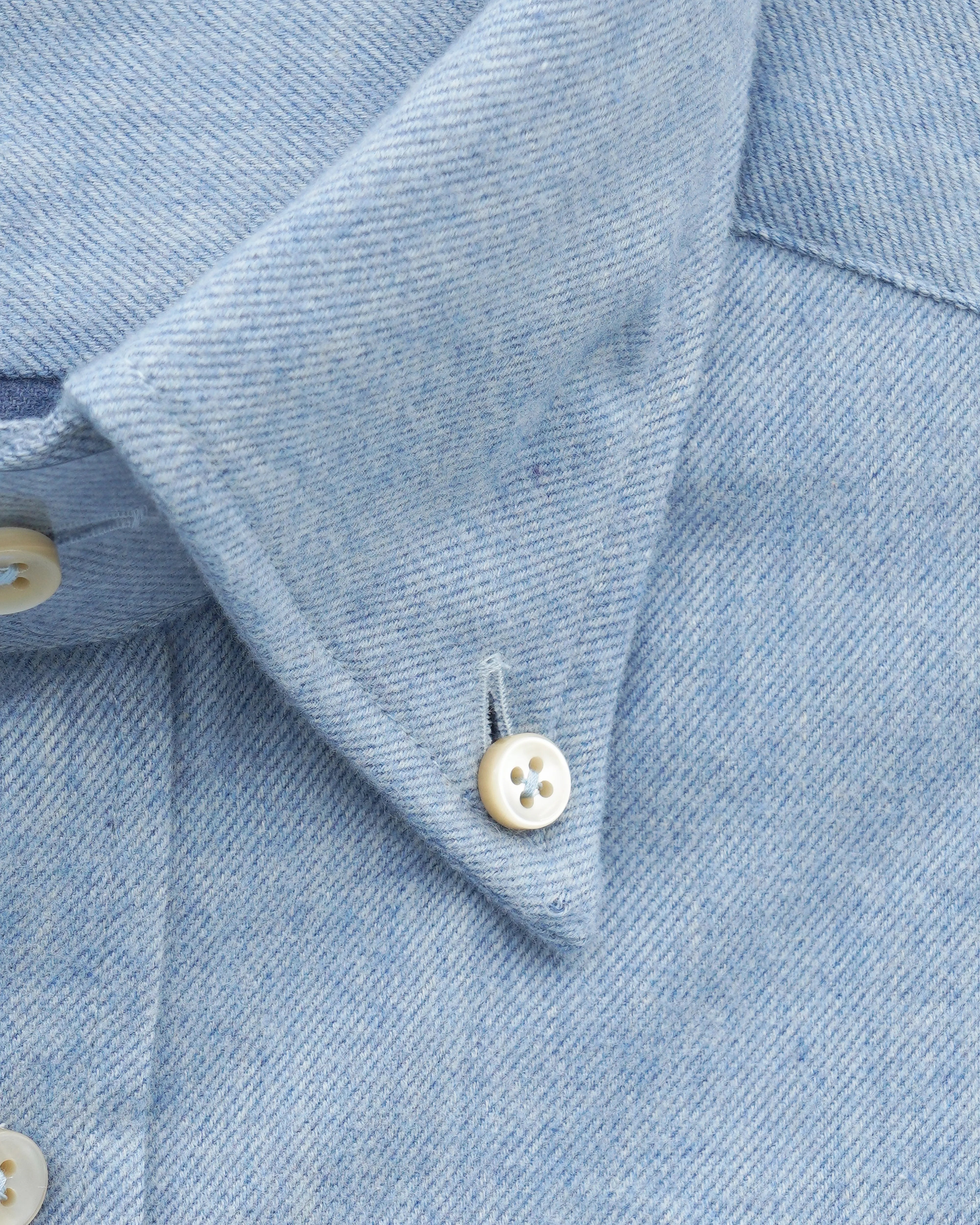 Stenströms Shirt Cotton Flannel Light Blue