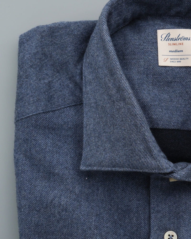 Stenströms Shirt Cotton Flannel Blue