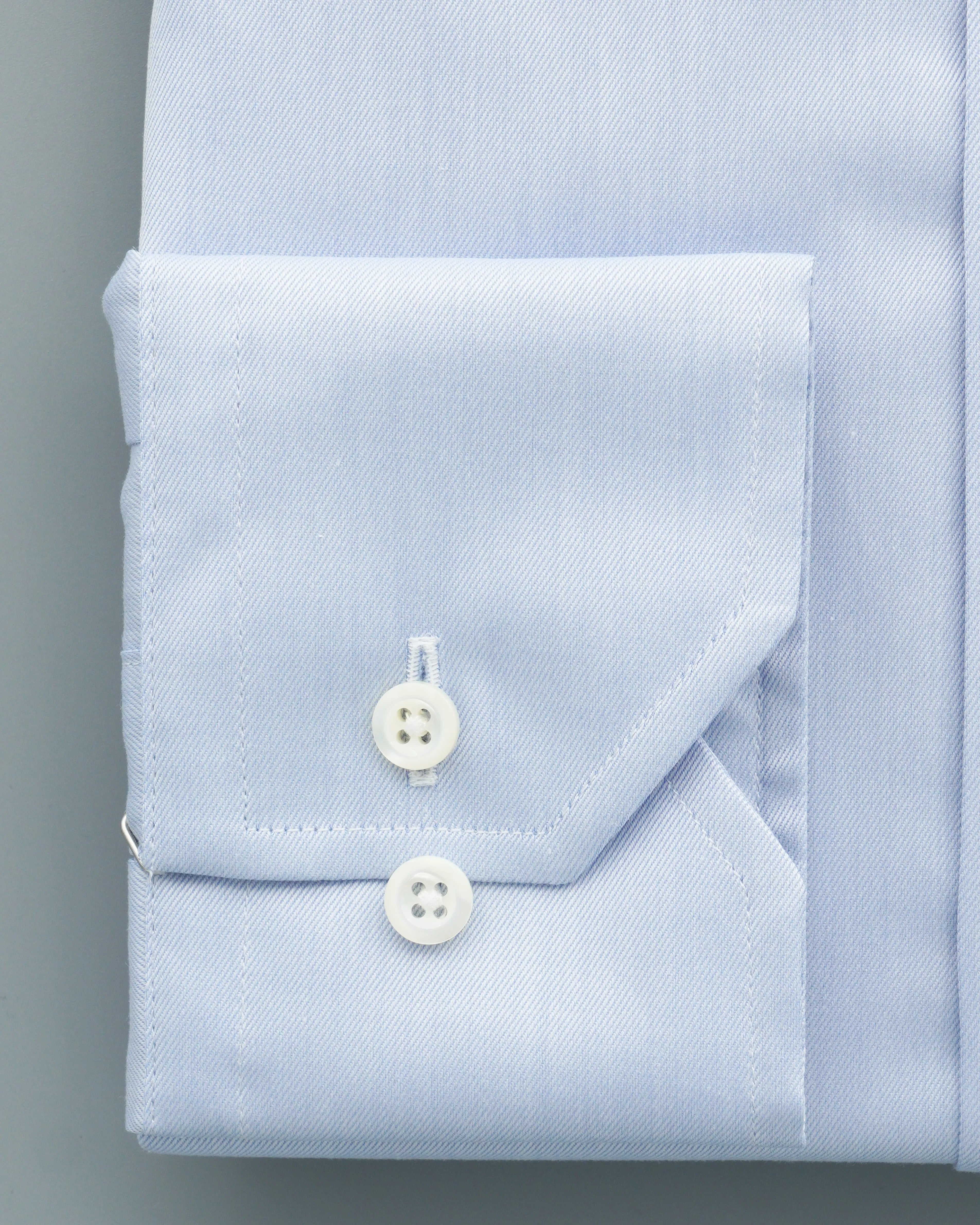 Stenströms Shirt Cotton Twofold Slimline Light Blue