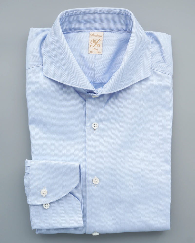 Stenströms Shirt 1899 Herringbone Light Blue