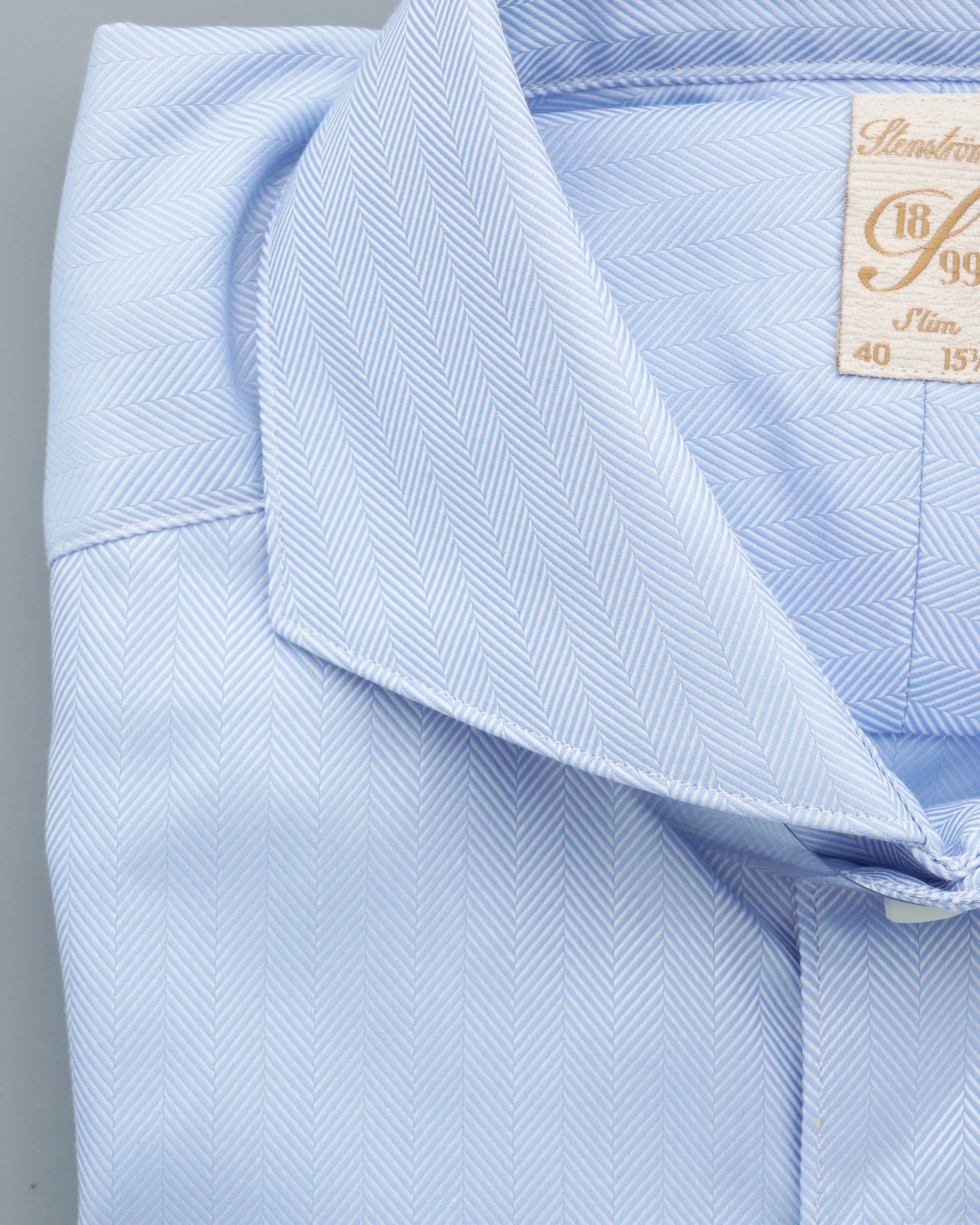 Stenströms Shirt 1899 Herringbone Light Blue