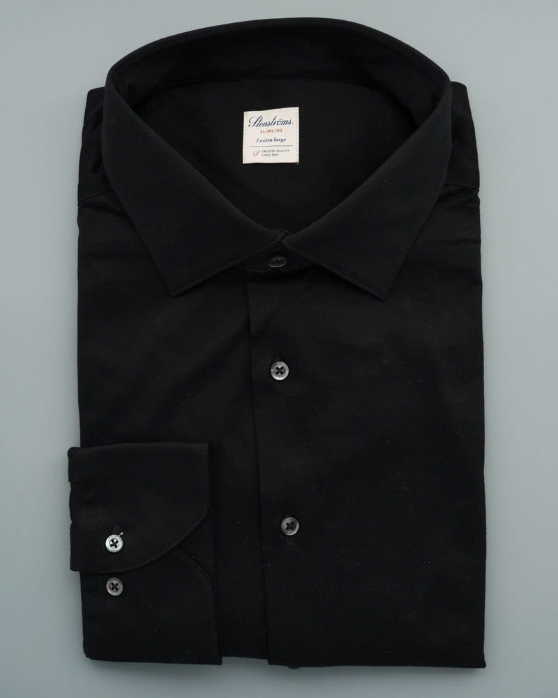 Stenströms Shirt Pure Cotton Jersey Black
