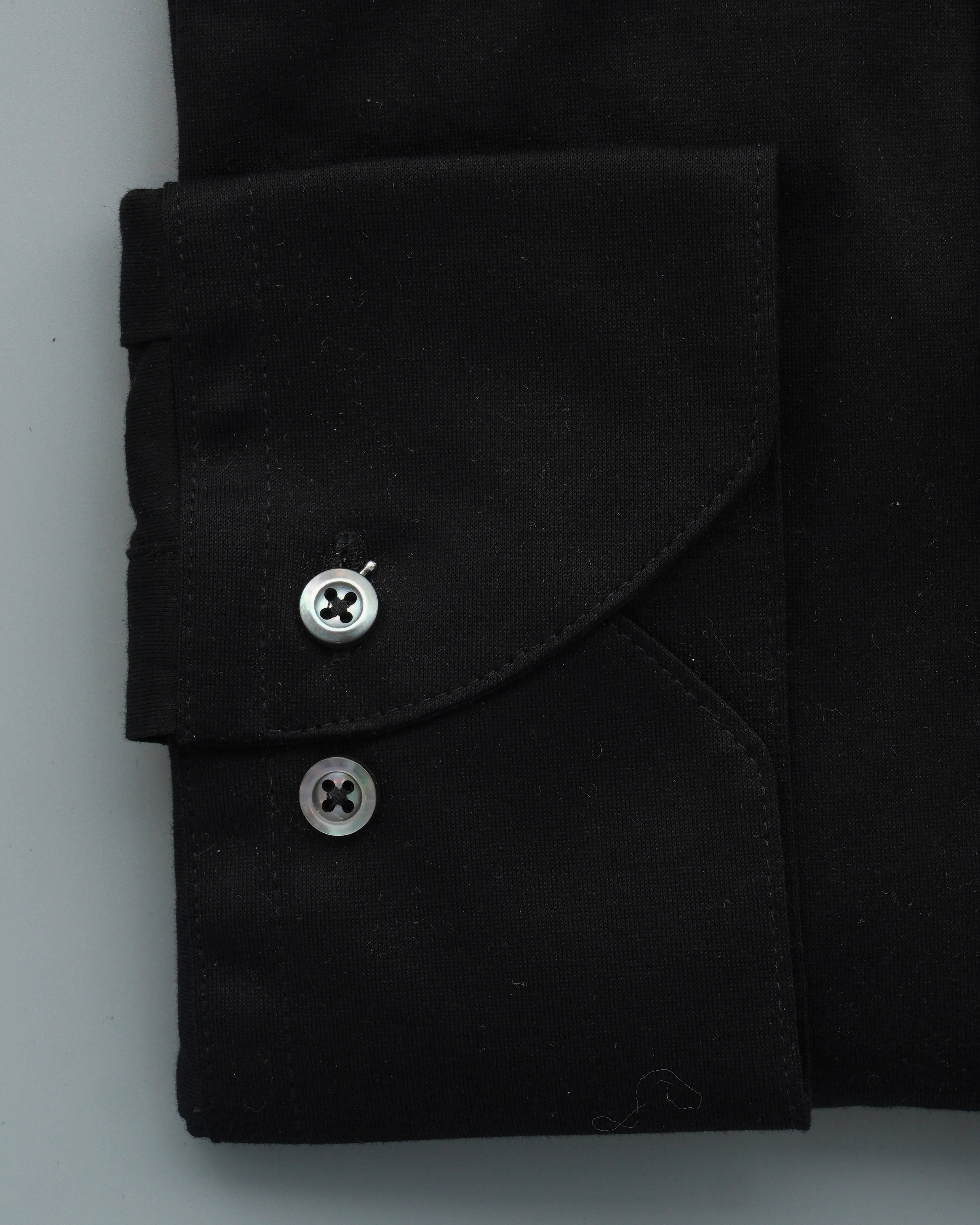Stenströms Shirt Pure Cotton Jersey Black