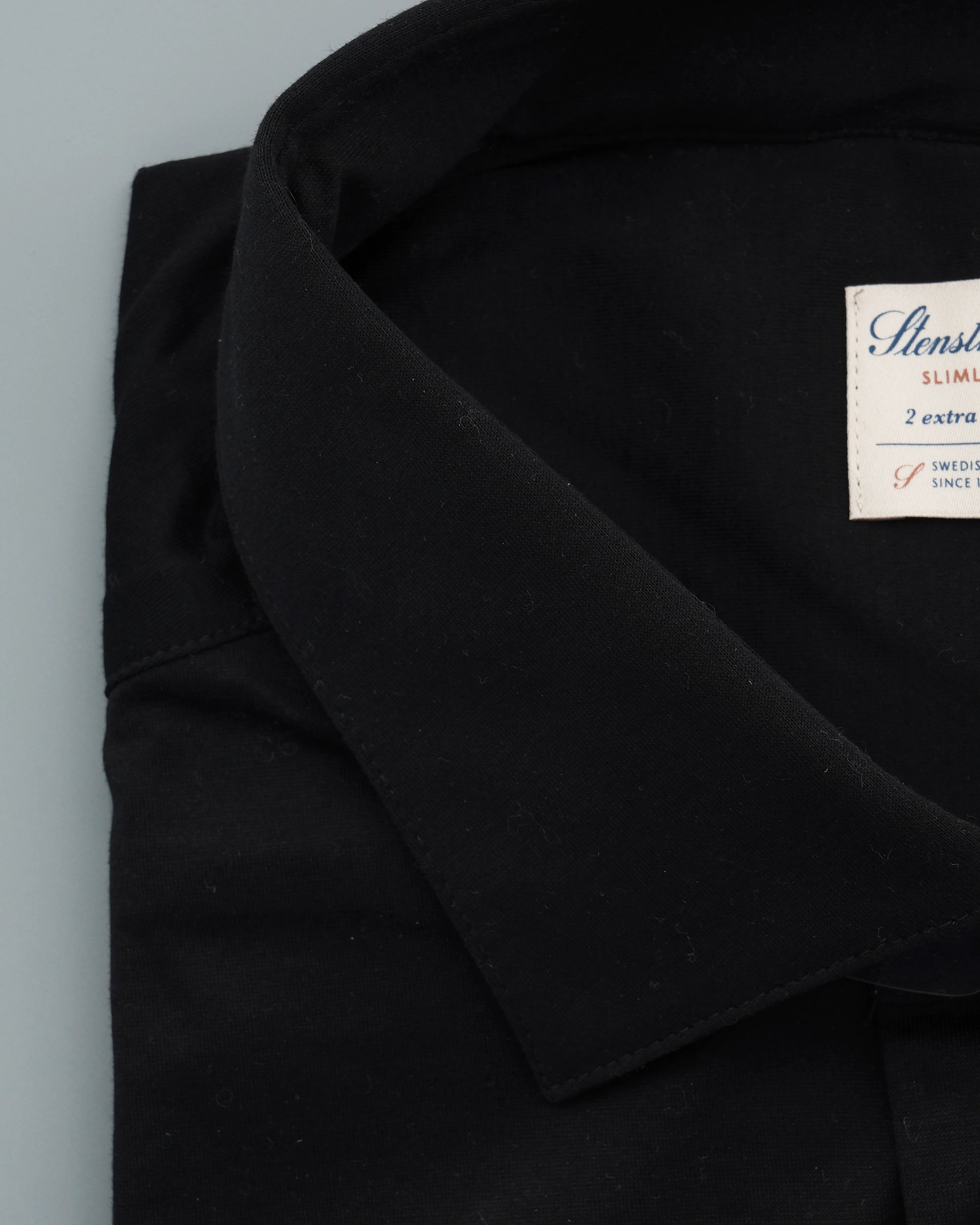 Stenströms Shirt Pure Cotton Jersey Black
