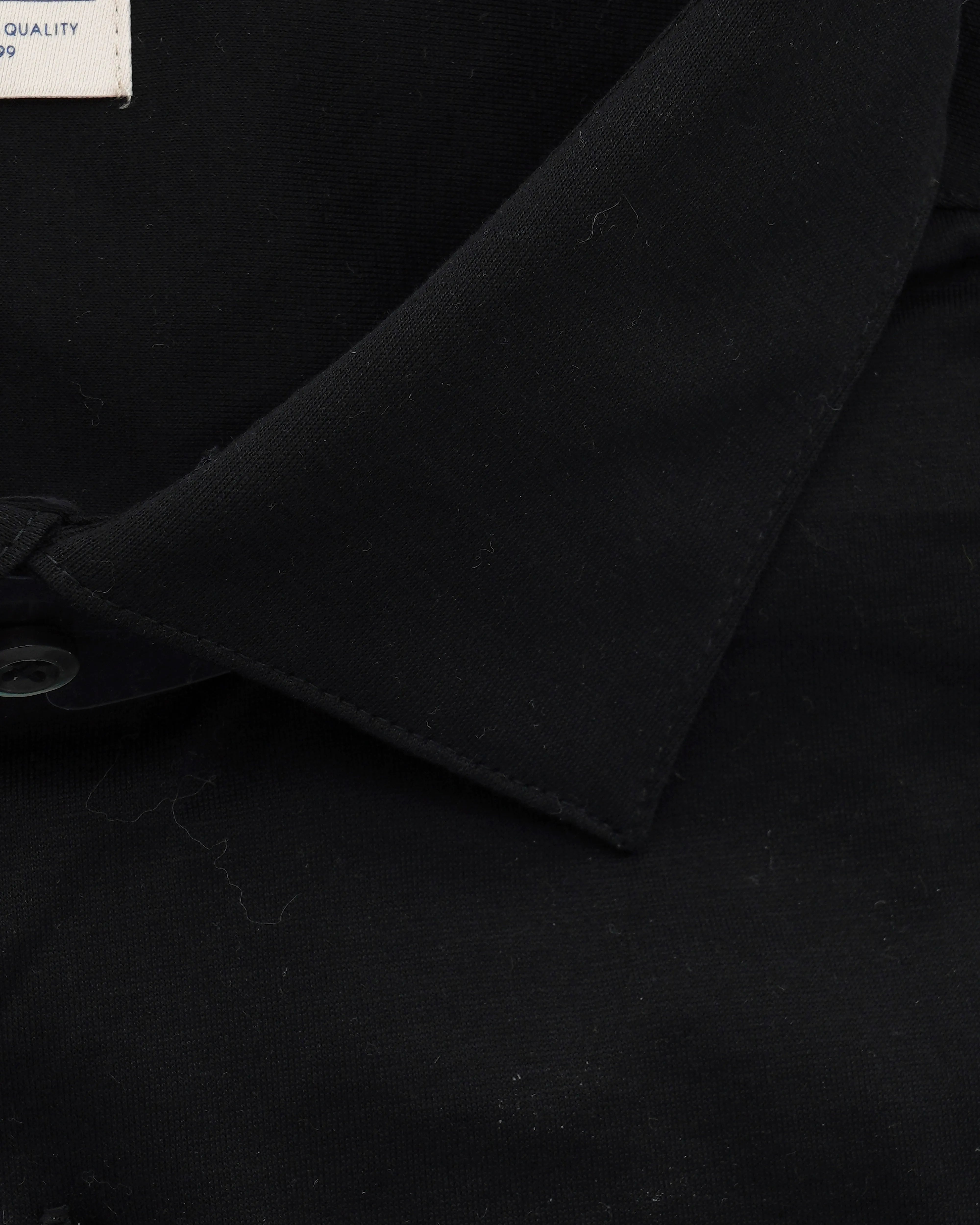 Stenströms Shirt Pure Cotton Jersey Black