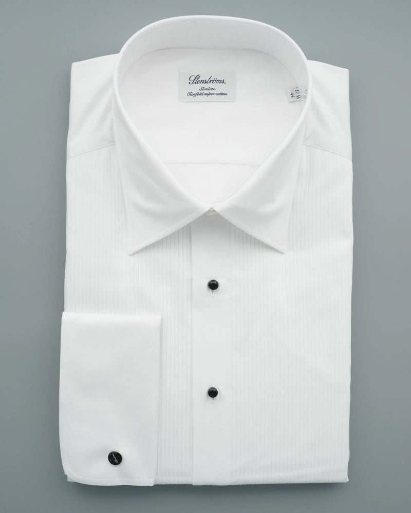 Stenströms Shirt Smoking Pleated White