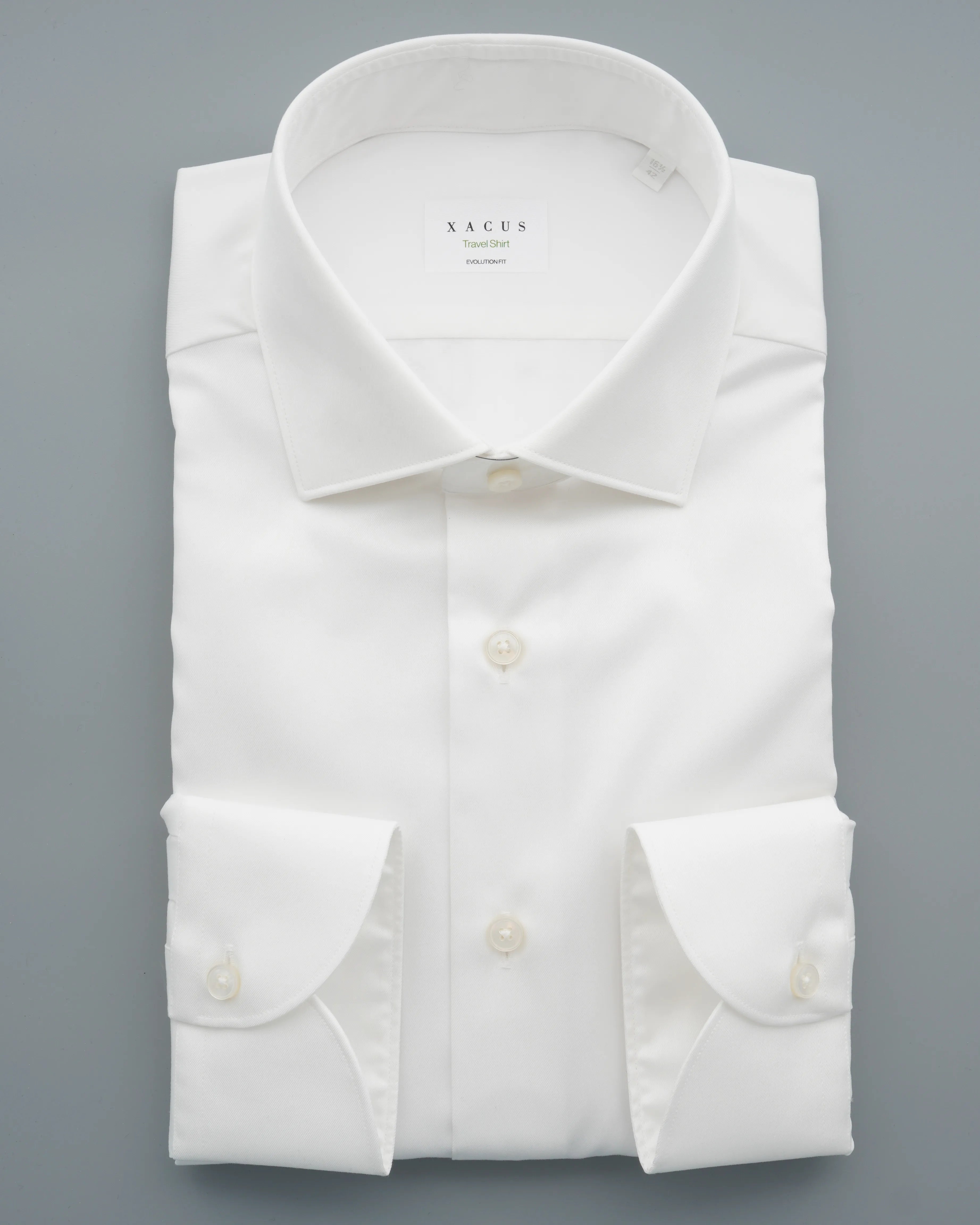 Xacus Shirt Travel Shirt Regular Fit White