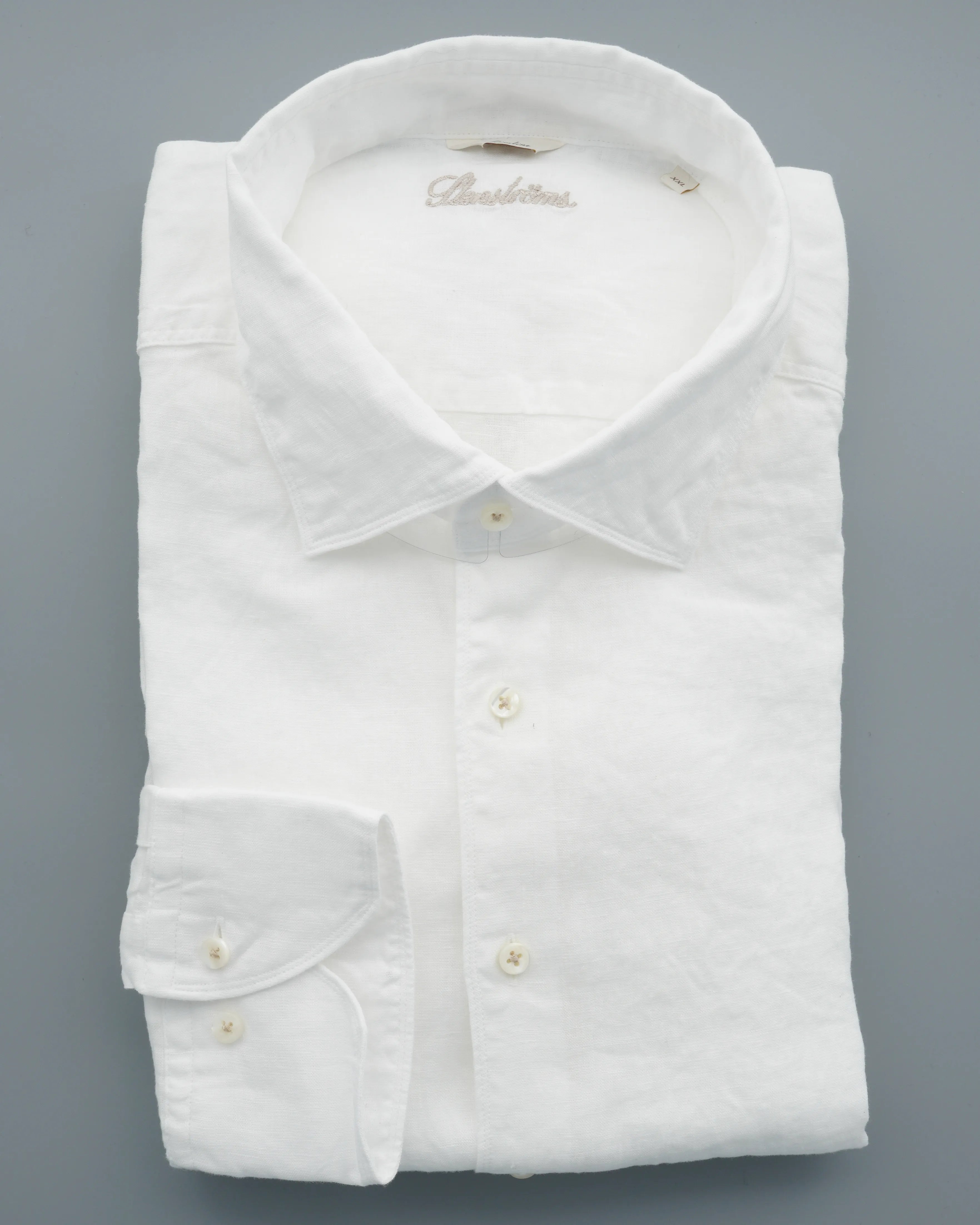 Stenströms Shirt Pure Linen Slim Fit White