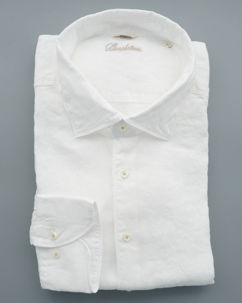 Stenströms Shirt Pure Linen Slim Fit White