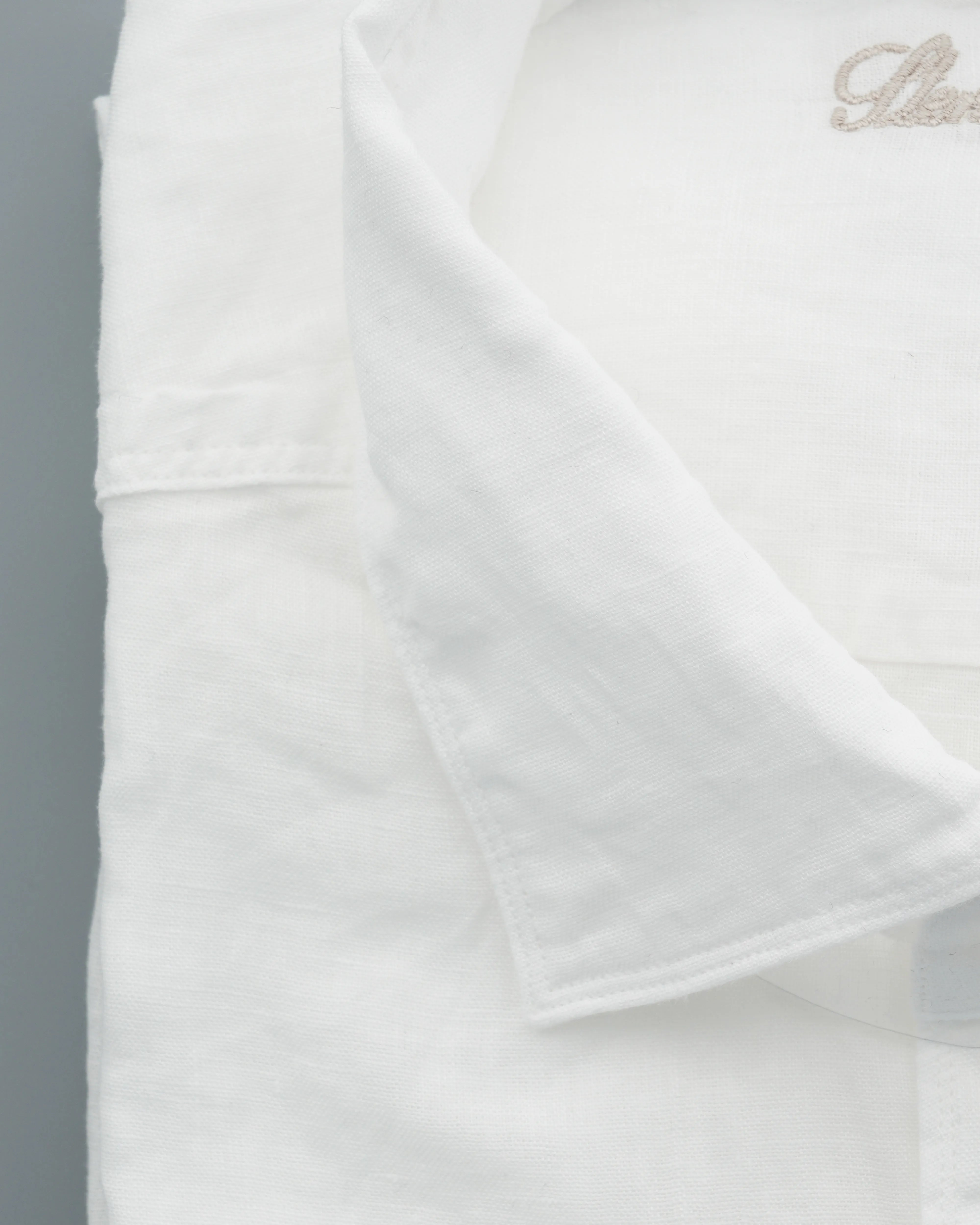 Stenströms Shirt Pure Linen Slim Fit White