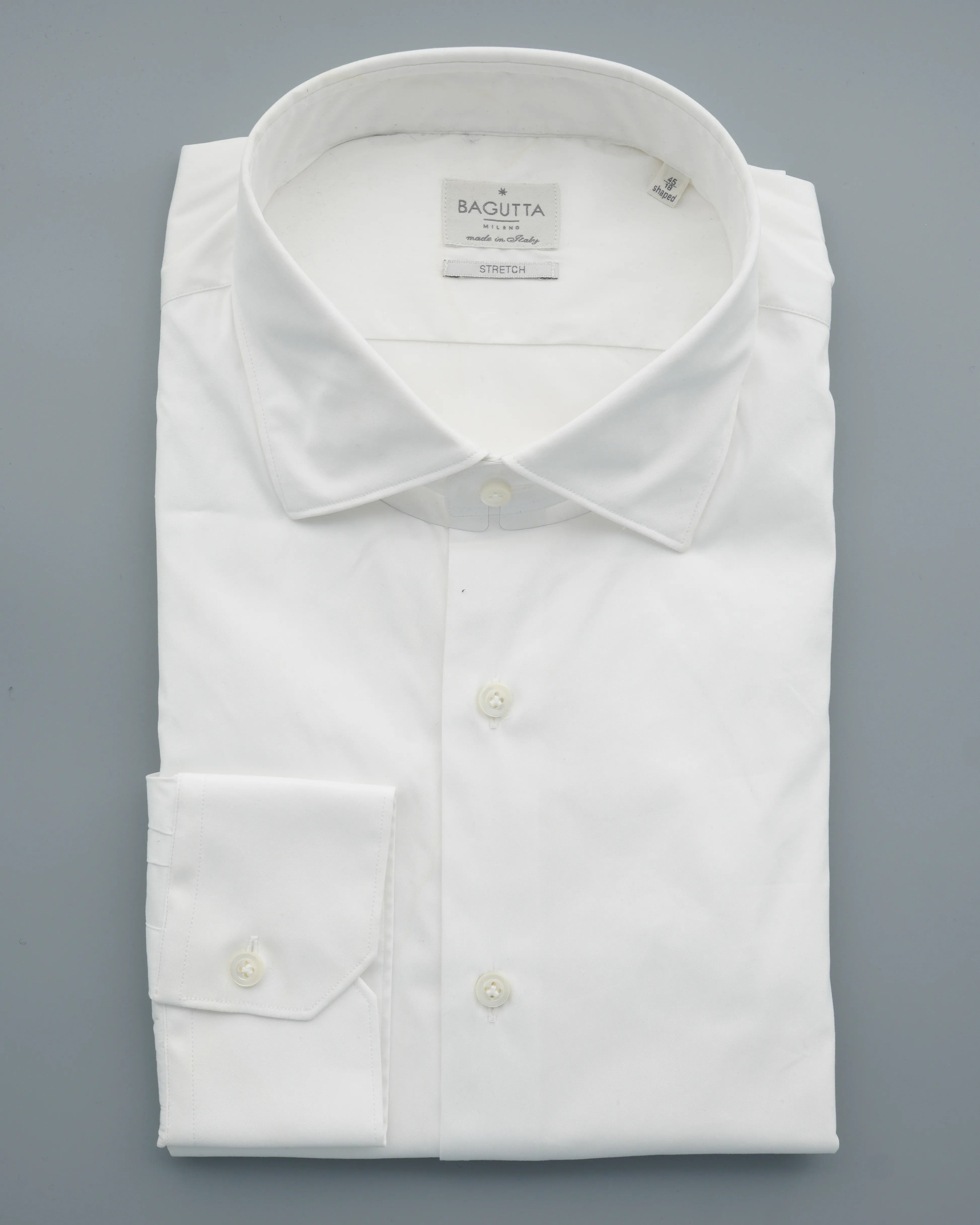Bagutta Shirt Signature Stretch Slim Fit White