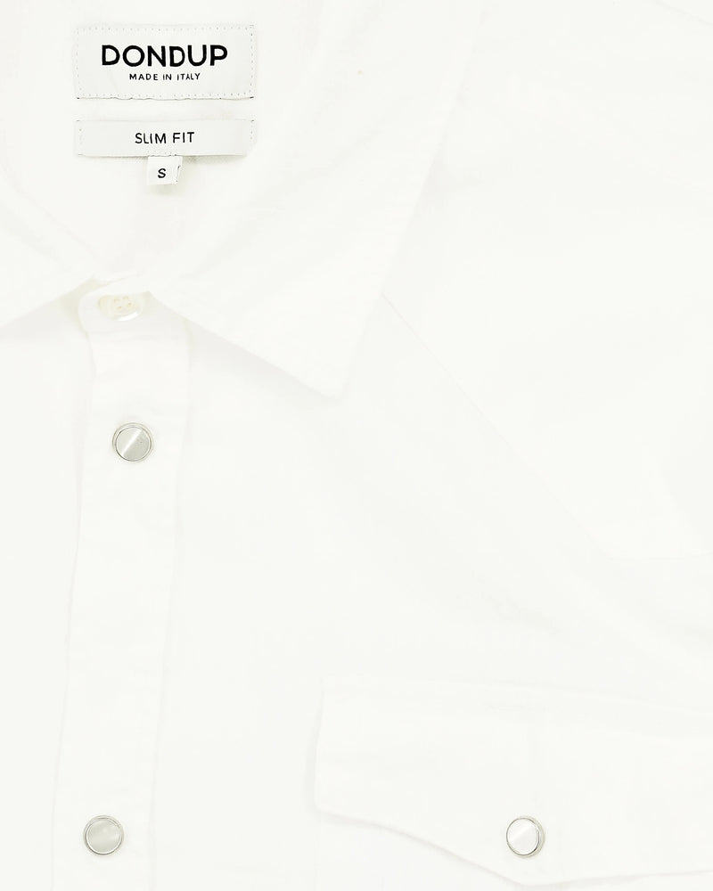 Dondup Western Shirt Pure Cotton Denim White