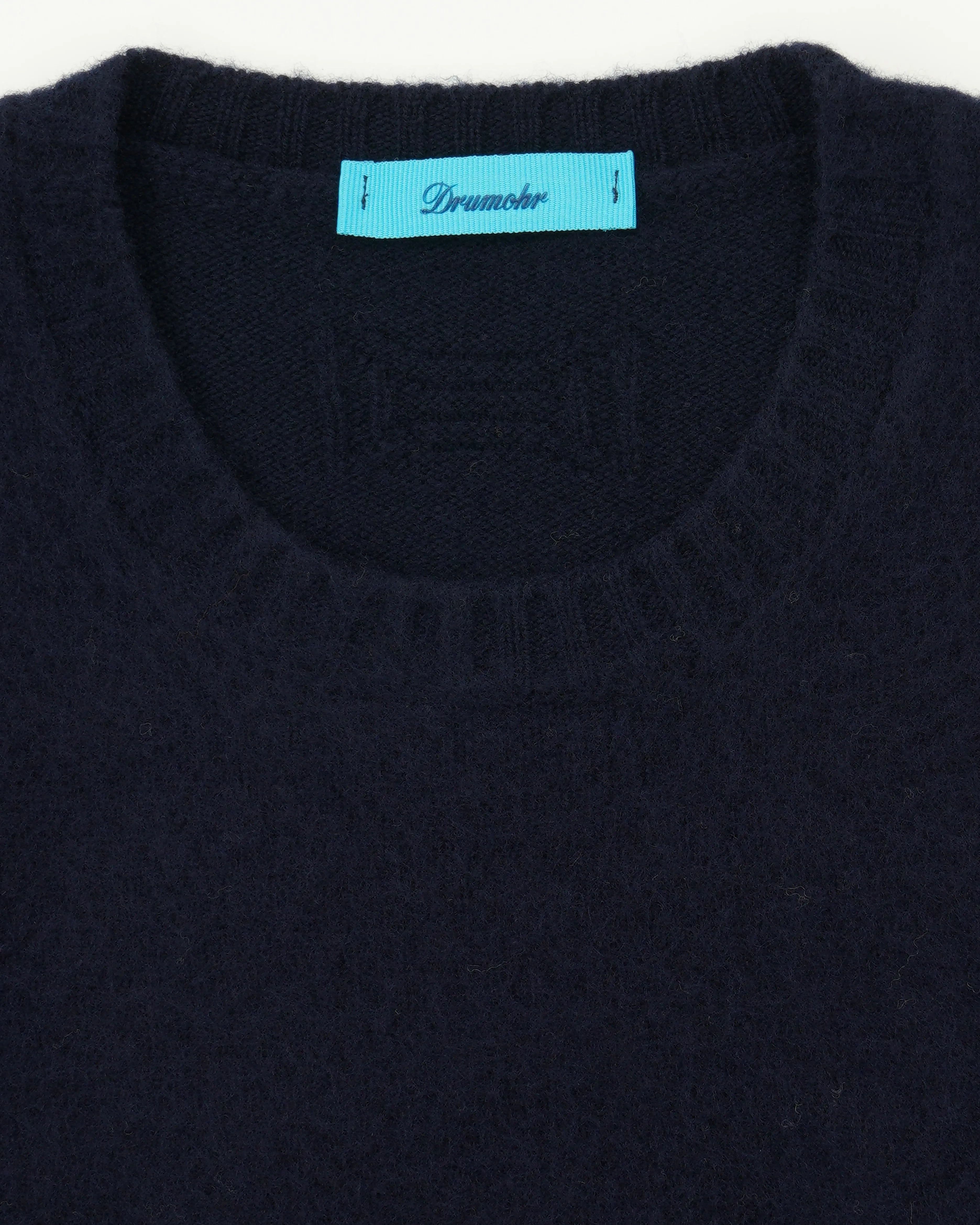 Drumohr Crewneck Brushed Lambswool Navy