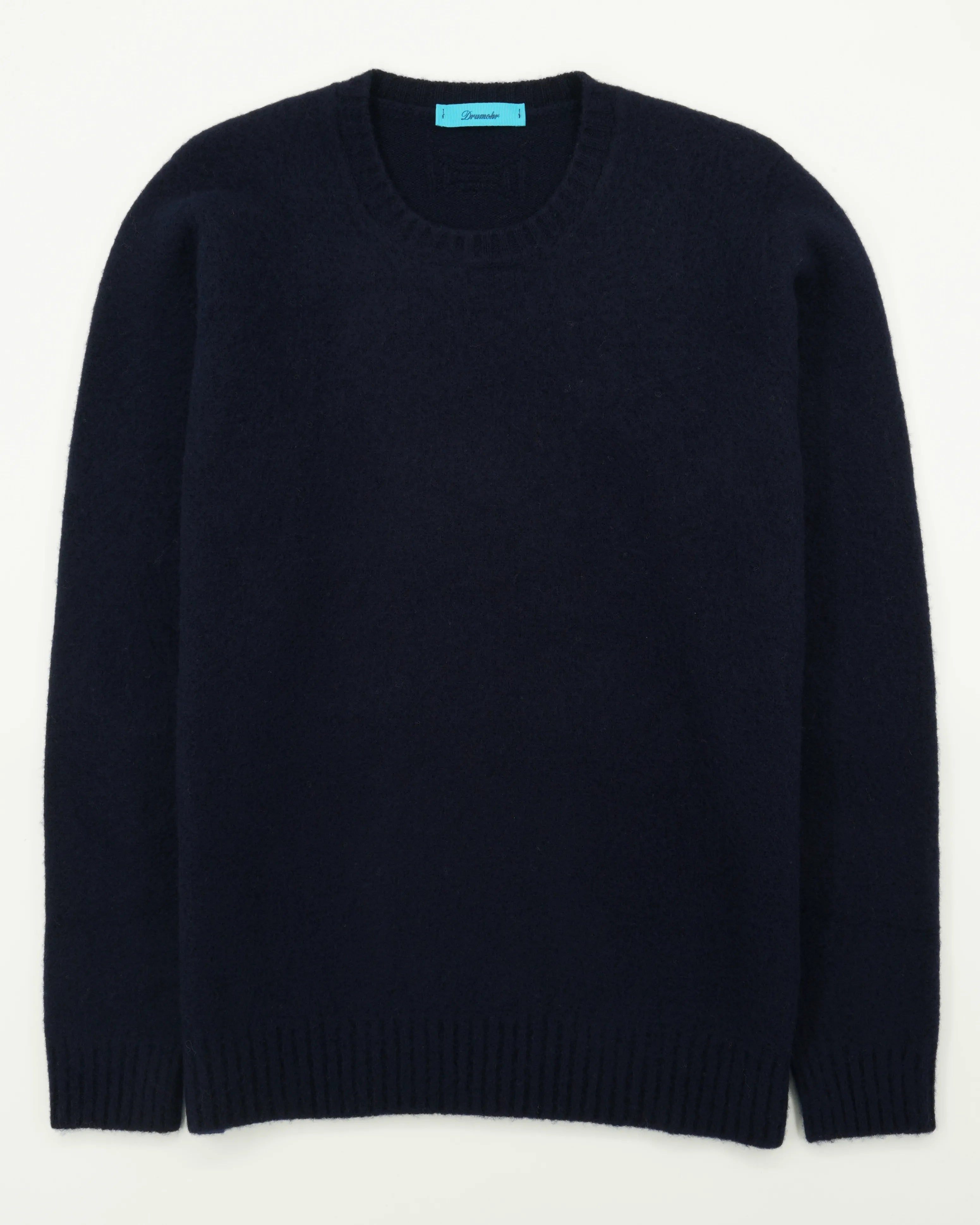 Drumohr Crewneck Brushed Lambswool Navy