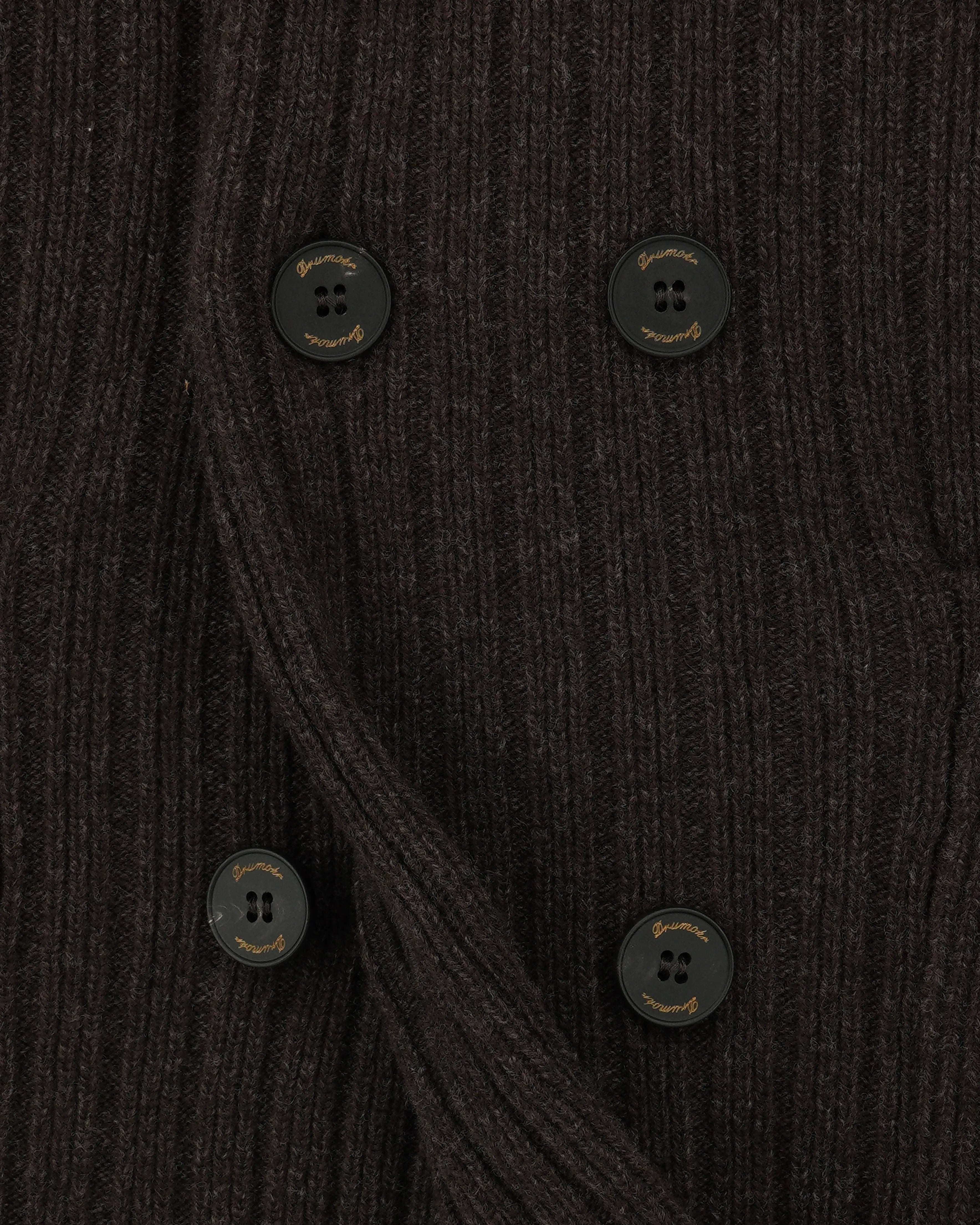 Drumohr Knitted Jacket Double-Breasted Wool Cashmere Brown