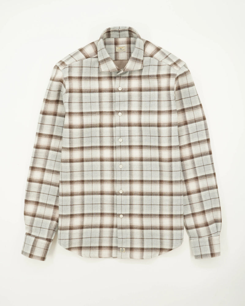 Sonrisa Shirt Heavy Flannel Grey Brown Check