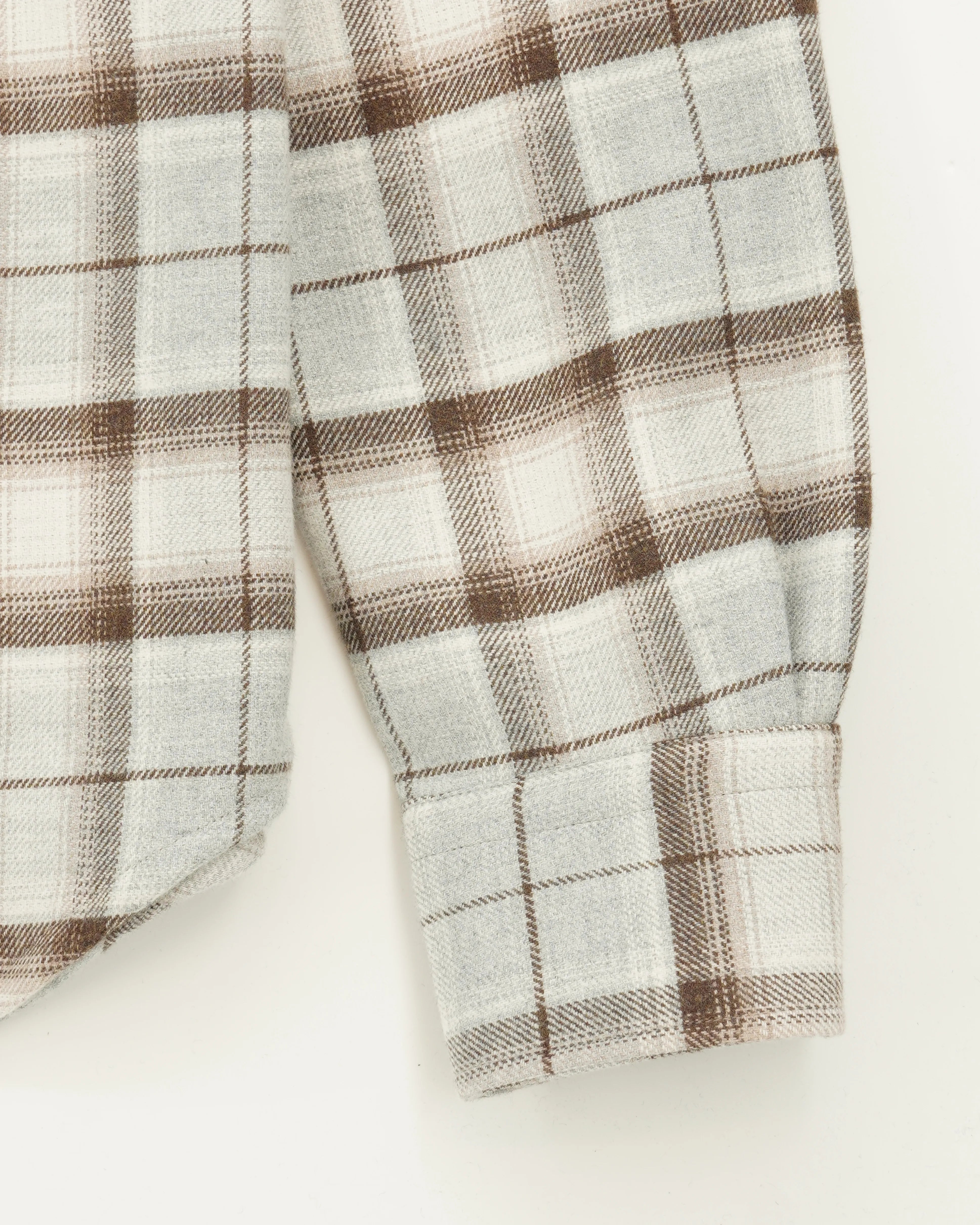 Sonrisa Shirt Heavy Flannel Grey Brown Check