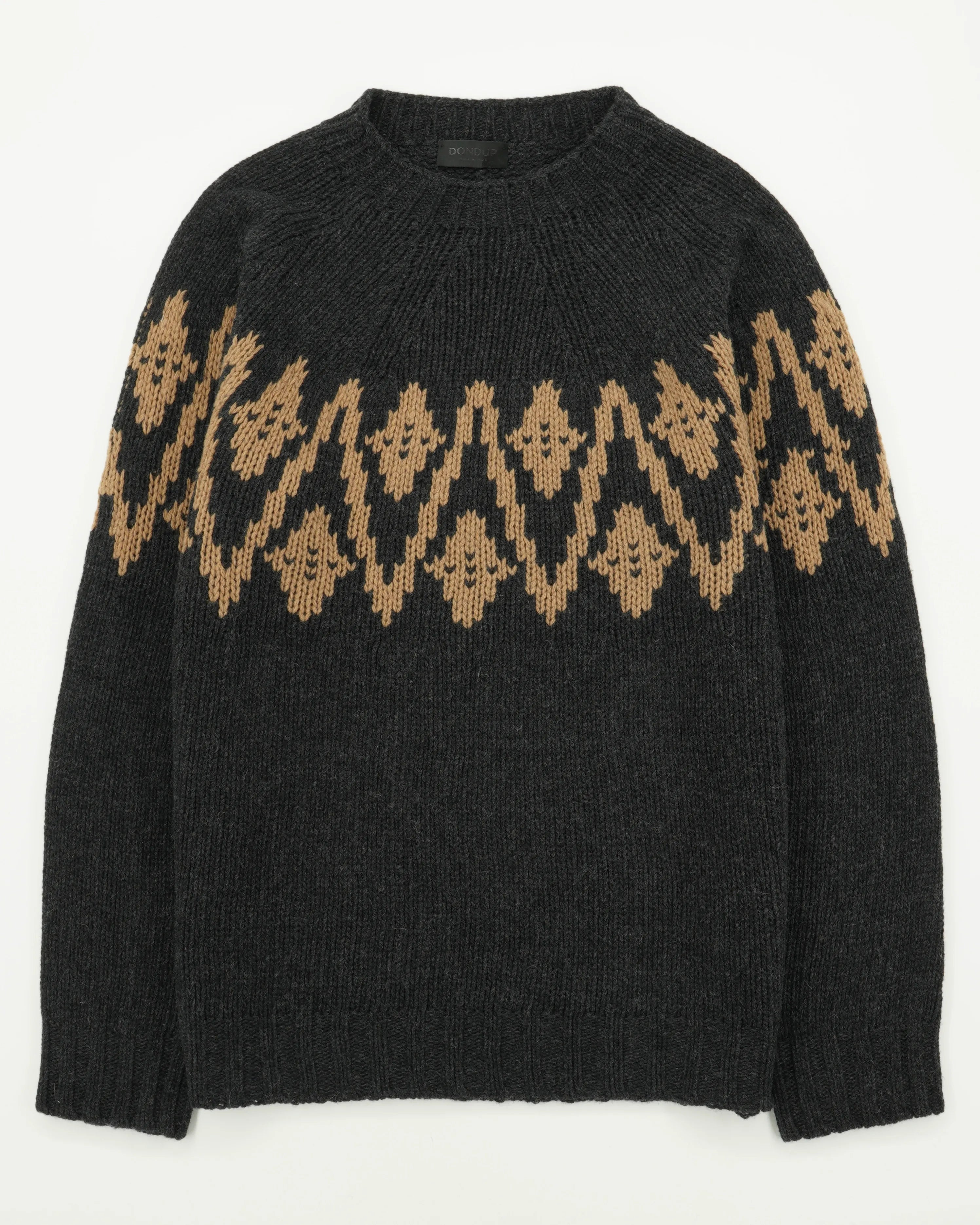Dondup Crewneck Jacquard Washed Black