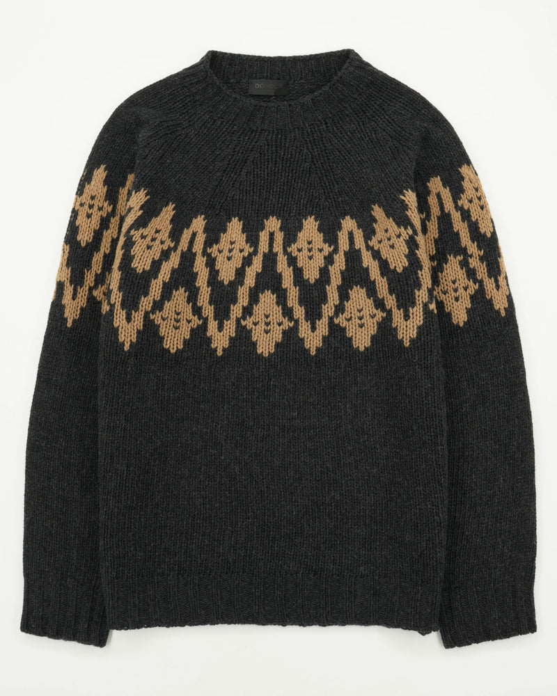 Dondup Crewneck Jacquard Washed Black