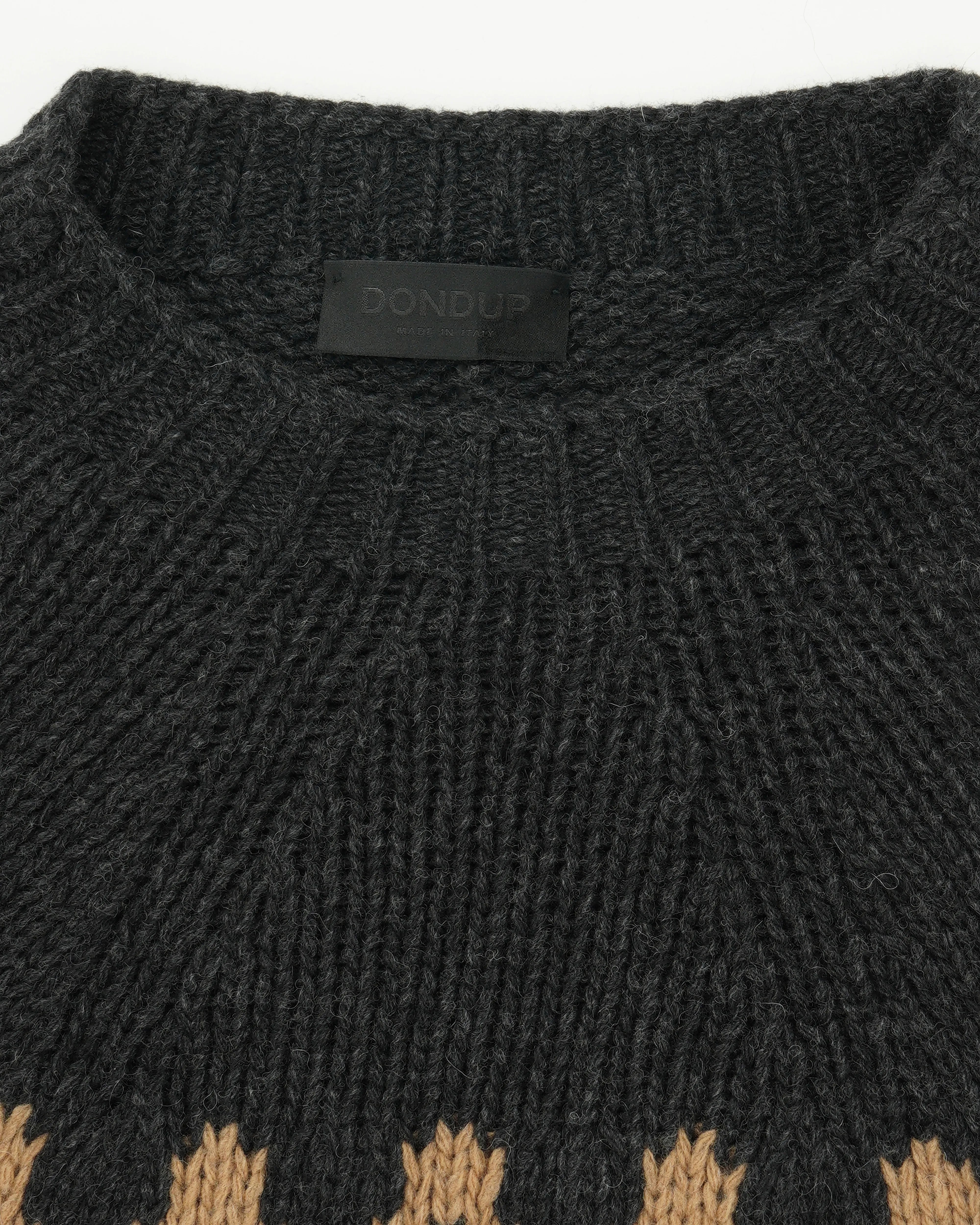 Dondup Crewneck Jacquard Washed Black